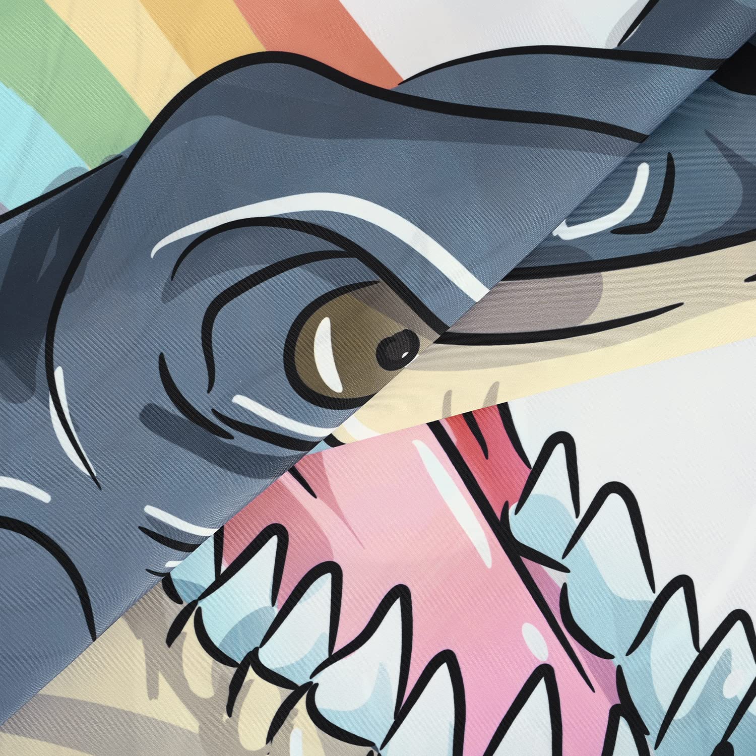 Rosielily Funny Shower Curtain, Dinosaur Shower Curtains Set With 12 Hooks, Unicorn Shower Curtain, Kids Bathroom Decor, 72''X72