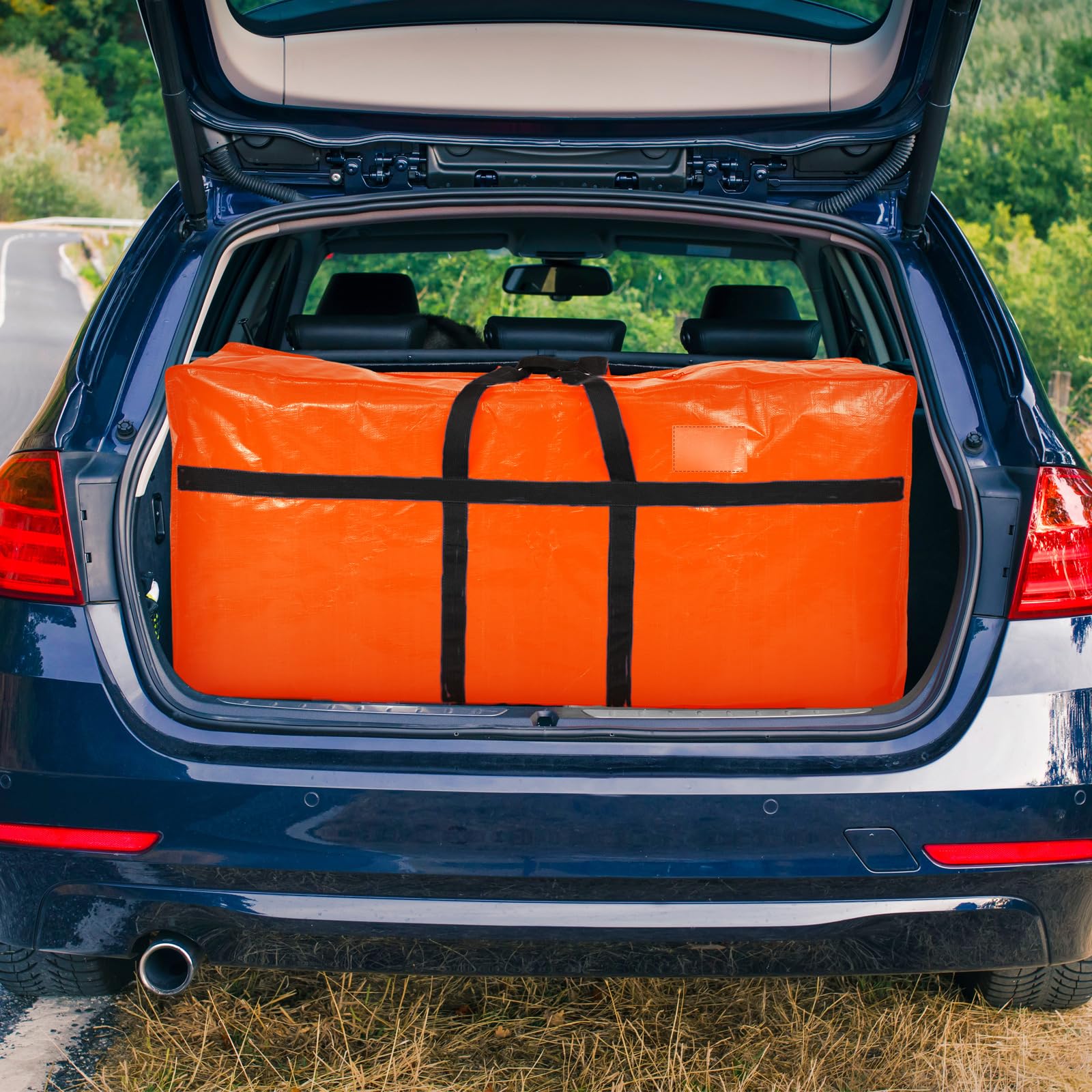 Clysee 6 Pcs 66 Gallon Large Moving Bags with Zipper and Handles Foldable Storage Duffle Bags Heavy Duty Extra Large Totes for C