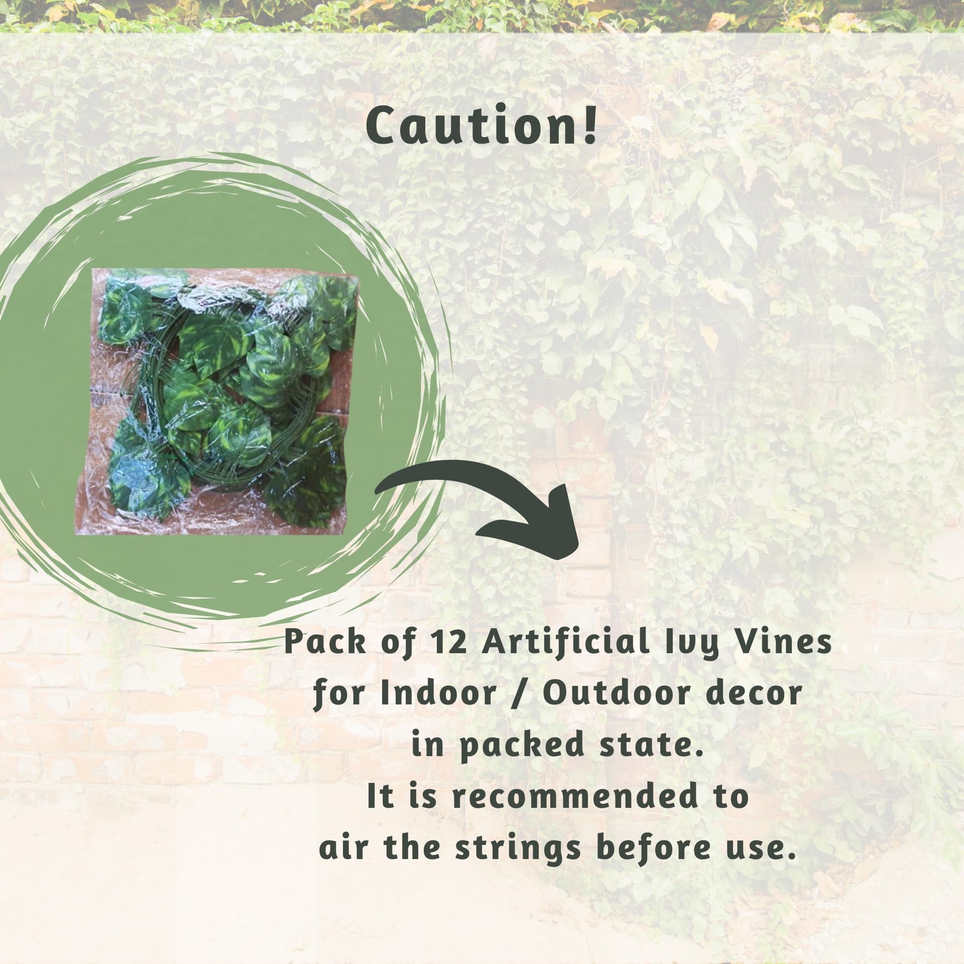 Akaar Polyester Artificial Plants Leaves Money Plant Greenery Hanging Vine Creeper Home Decor Door Wall Balcony Decoration Party