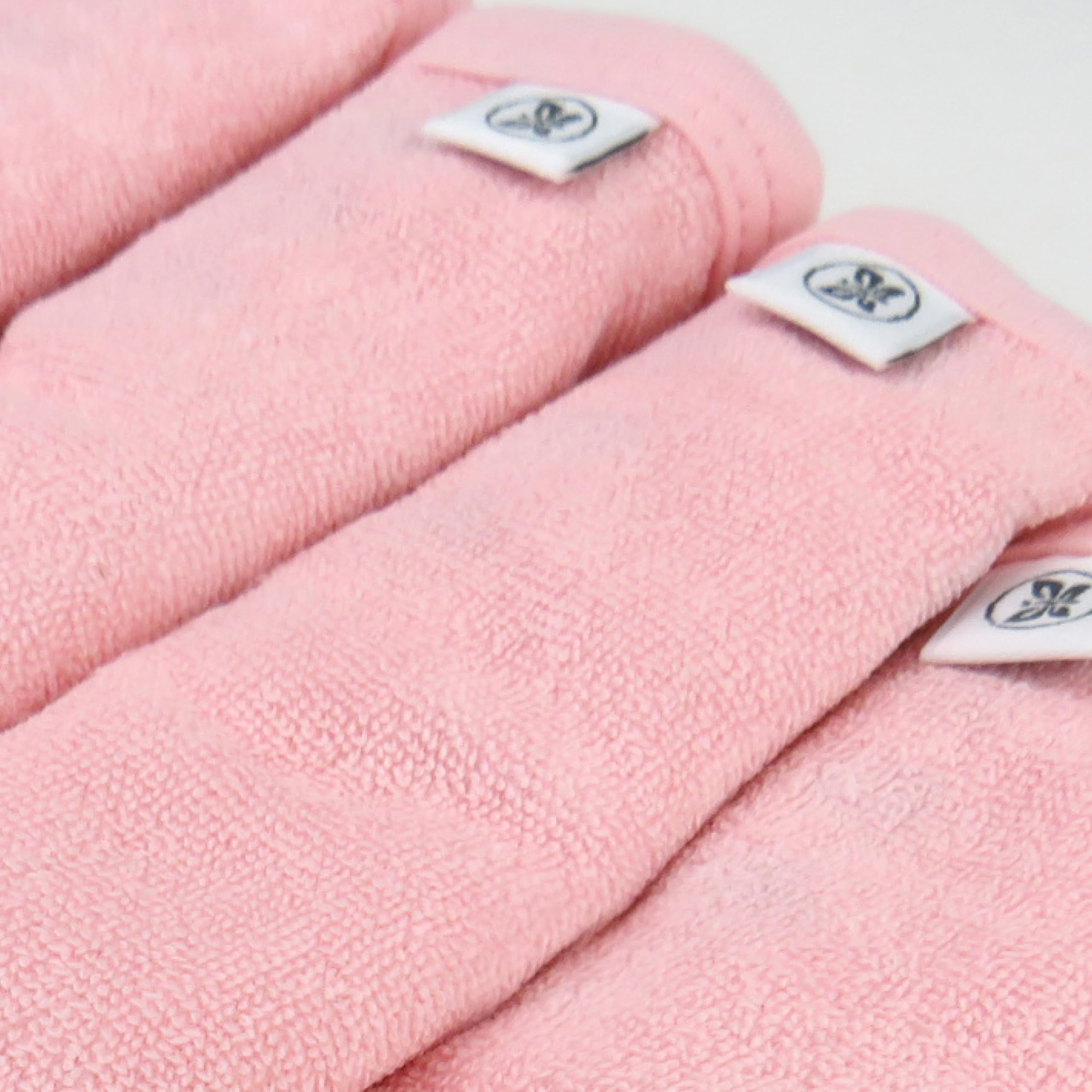 Honestbaby 10-Pack Organic Cotton Baby-Terry Wash Cloths, 10-Pack Pink, One Size
