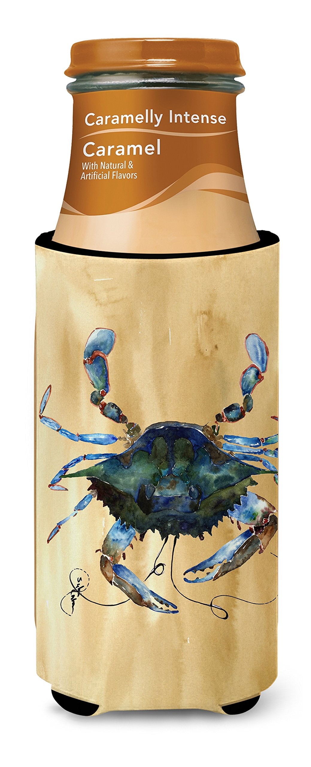 Blue Male Crab  Sandy Beach Ultra Beverage Insulators for slim cans 8159MUK