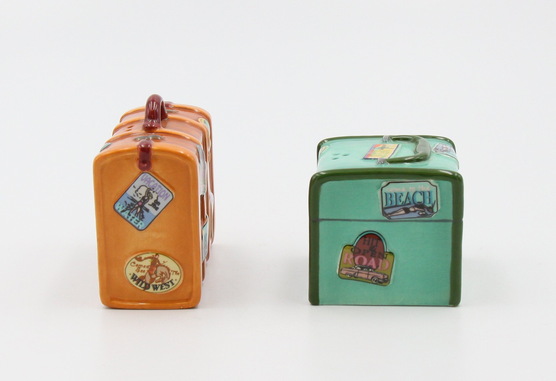 Appletree Design Road Trip Luggage Salt And Pepper Set, 2-3/8-Inch, 1-3/4-Inch