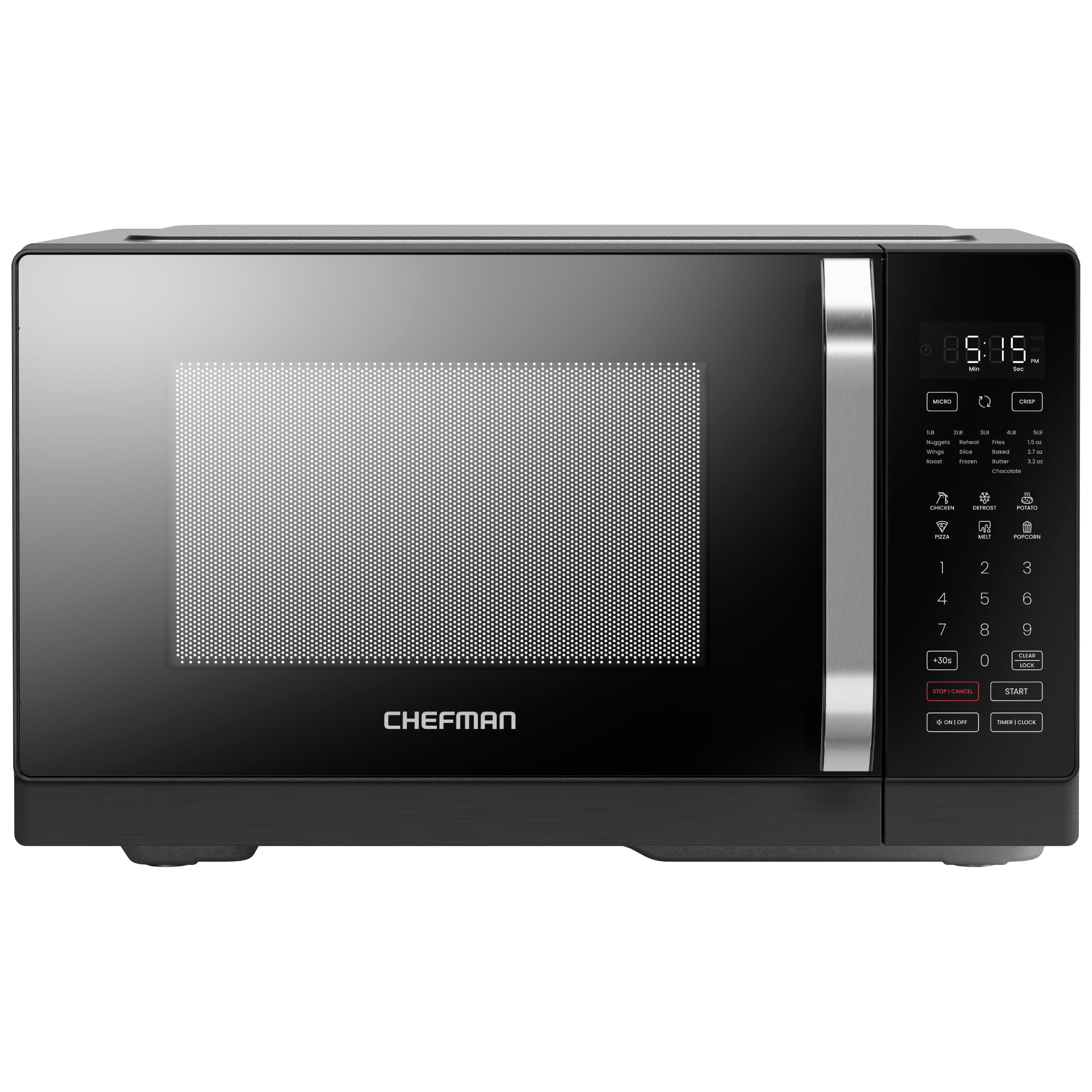 Chefman MicroCrisp Countertop Microwave Oven and Convection Oven, with Integrated Crisper, Guided Touchscreen Interface, 10 Powe