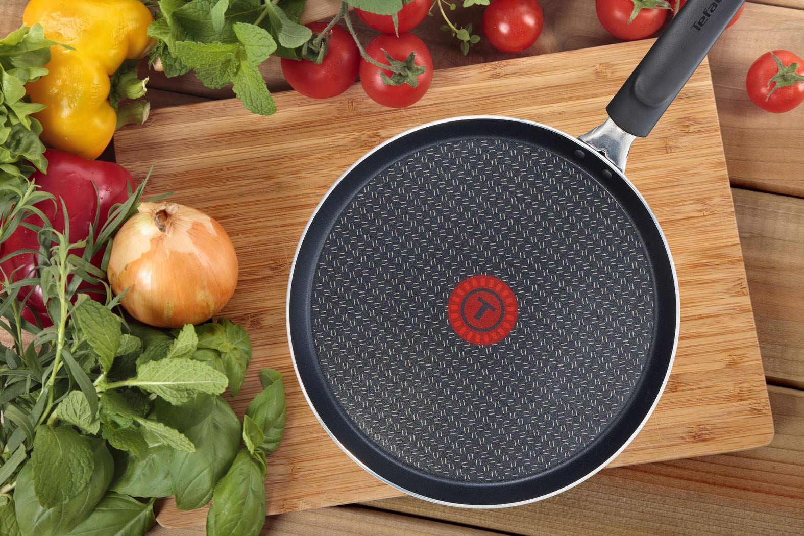 Tefal Elegance Aluminium Crepe Pan  Aluminium  Black  43 x 25 8 x 5 5 cm