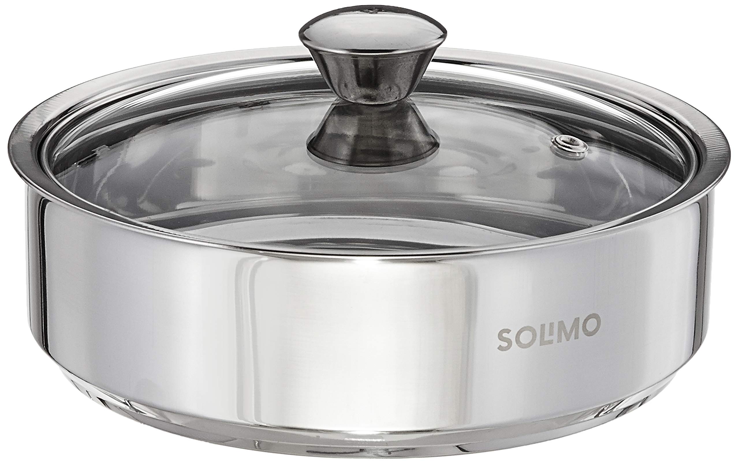 Solimo Stainless Steel Insulated Solid Roti Server, 1.2 L, Silver