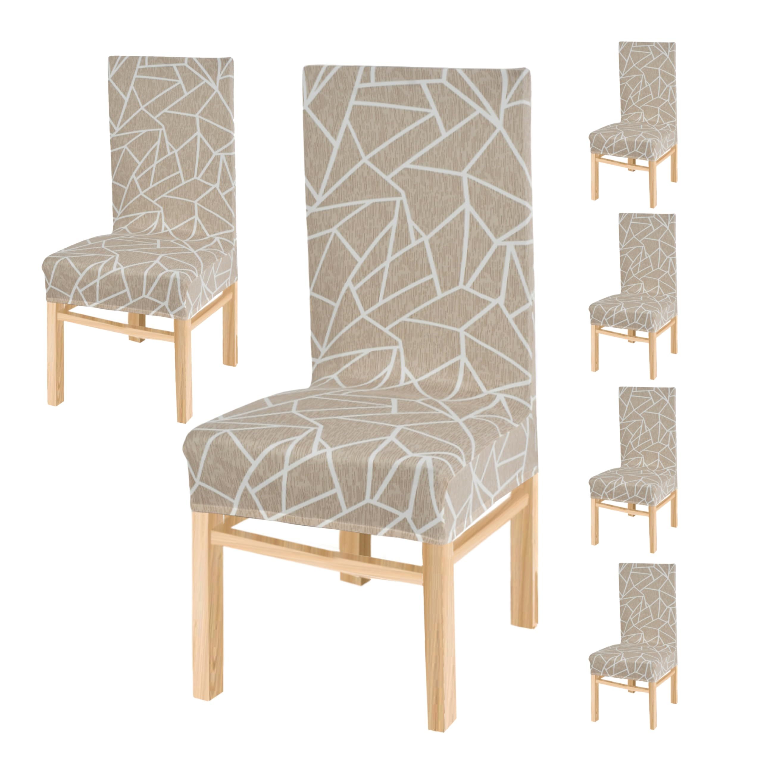 Yellow Weaves Elastic Stretchable Dining Chair Cover, Removable Washable Elastic Floral Printed Dining Chair Covers (Set Of 6, G