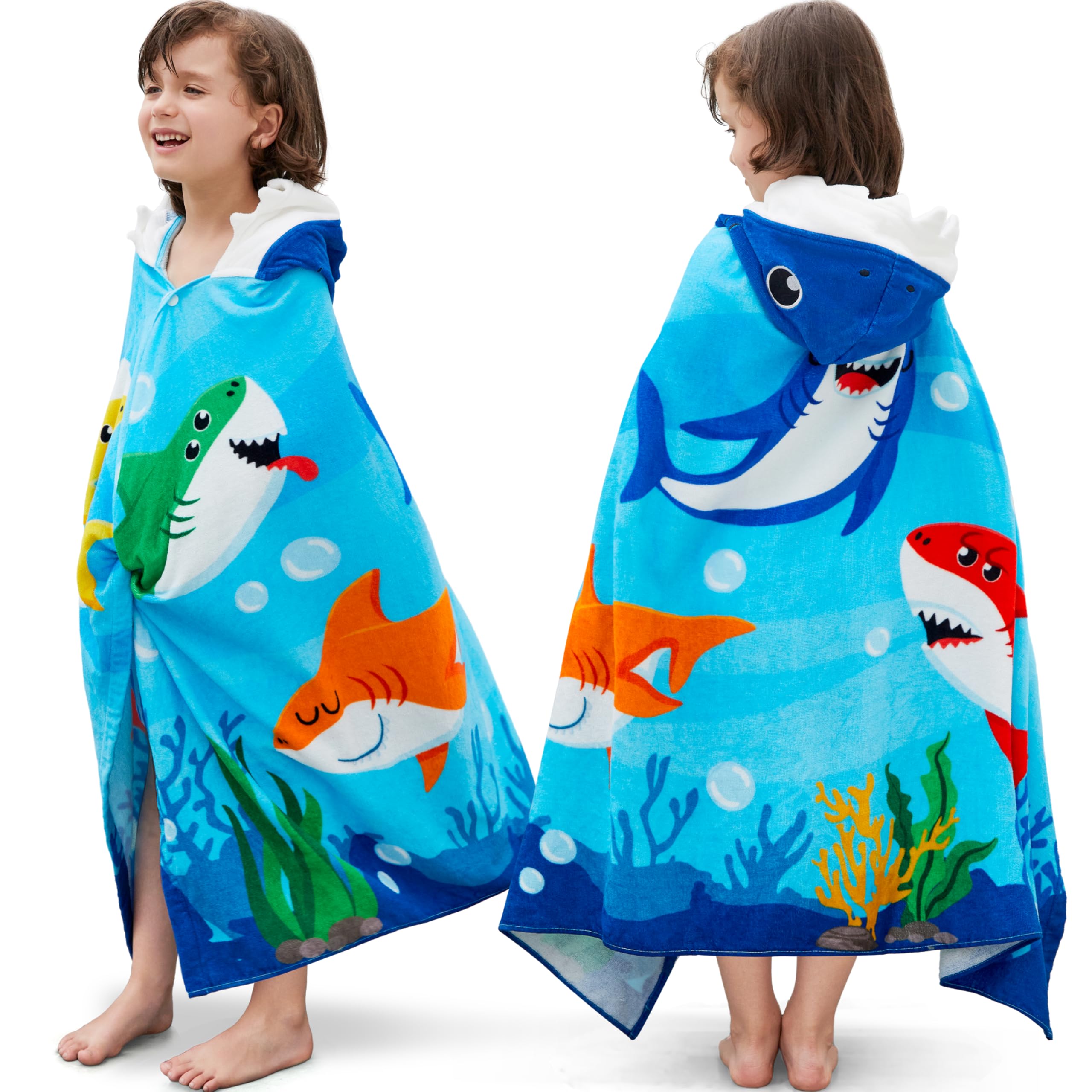 Joiedomi Hooded Towels For Kids Pink Unicorn Soft 100% Cotton Kids Beach Towel 30 X 50 For 310 Years Boys Girls Beach Hooded 