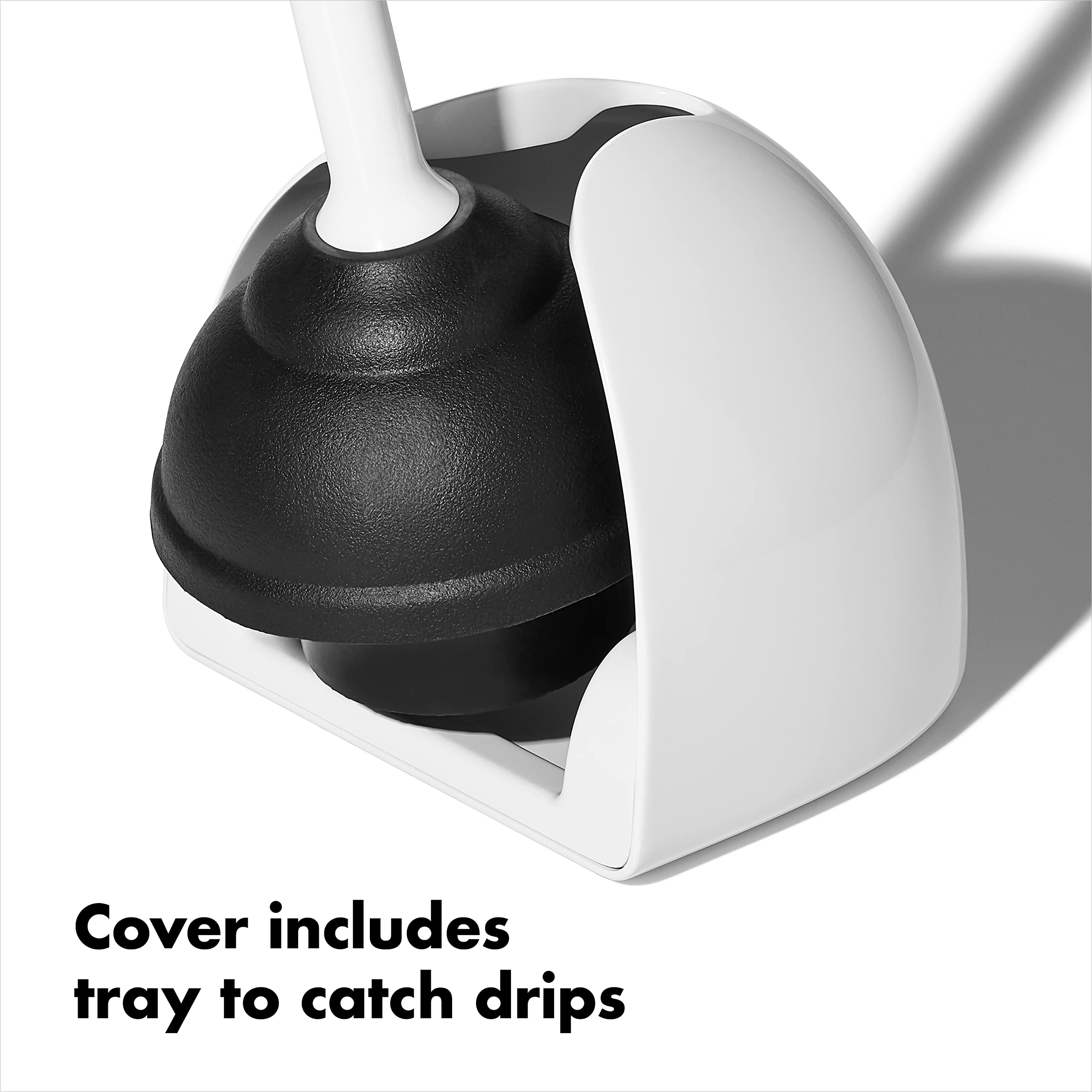 OXO Good Grips Toilet Plunger with Cover  White