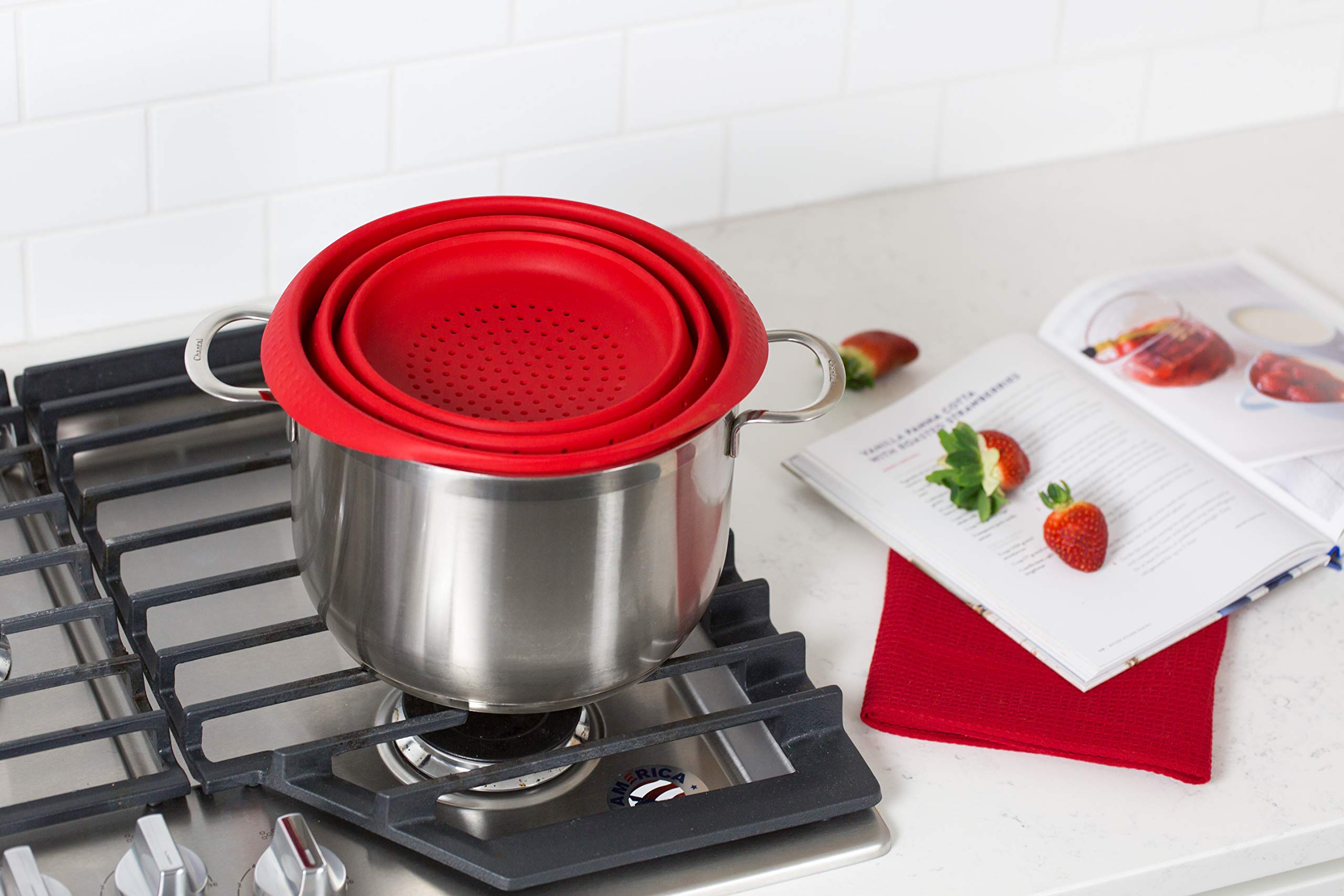 Better Houseware 732/R Colander, Standard, Red