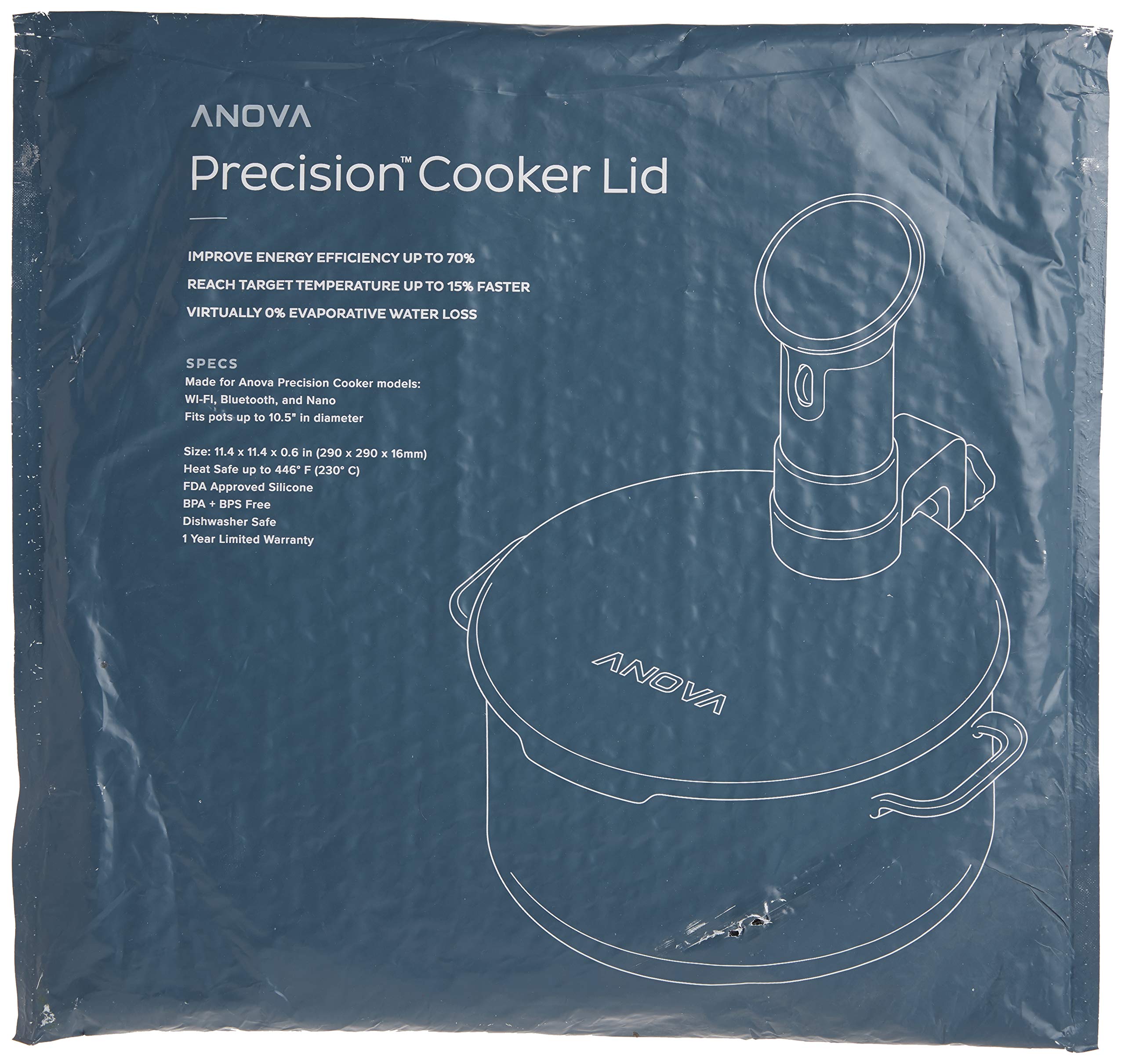Anova Culinary Sous Vide Precision Cooker Lid, Fits 10.5'' Pot, Black