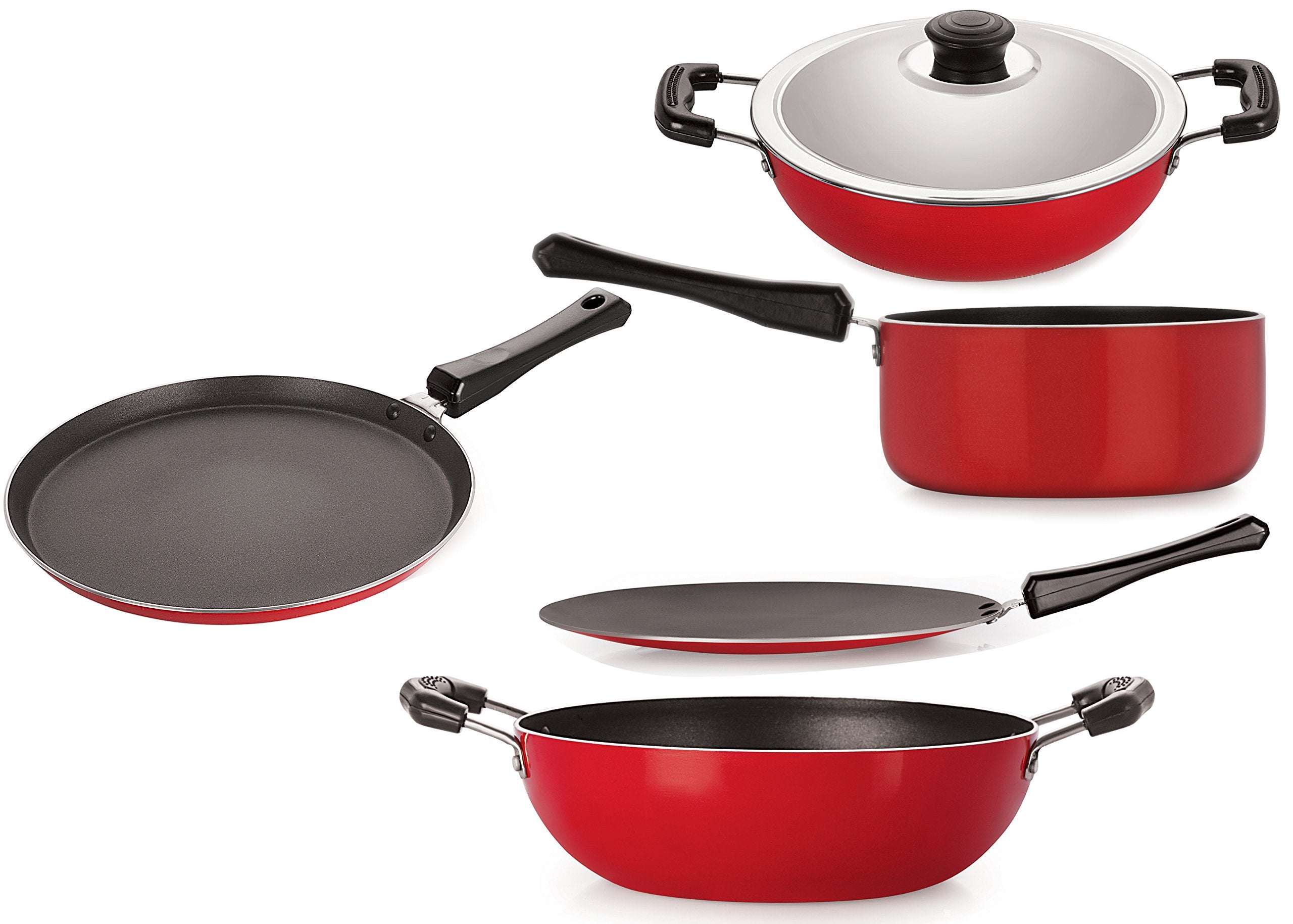 Nirlon NonStick Aluminium Gas Compatible Cookware Combo Set