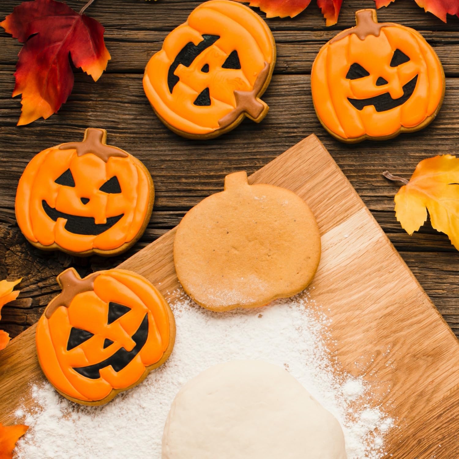 Job Jol Cookie Cutters 3 Pcs, Pumpkin Cookie Cutters, 3'' To 4.5''
