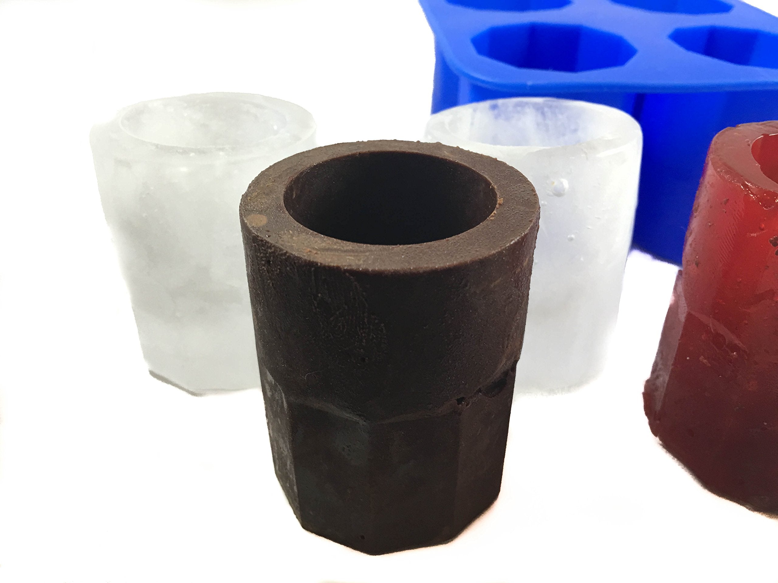 Momentum Brands Silicone Ice Tray Mold, Makes 4 Shot Glasses Out Of Ice