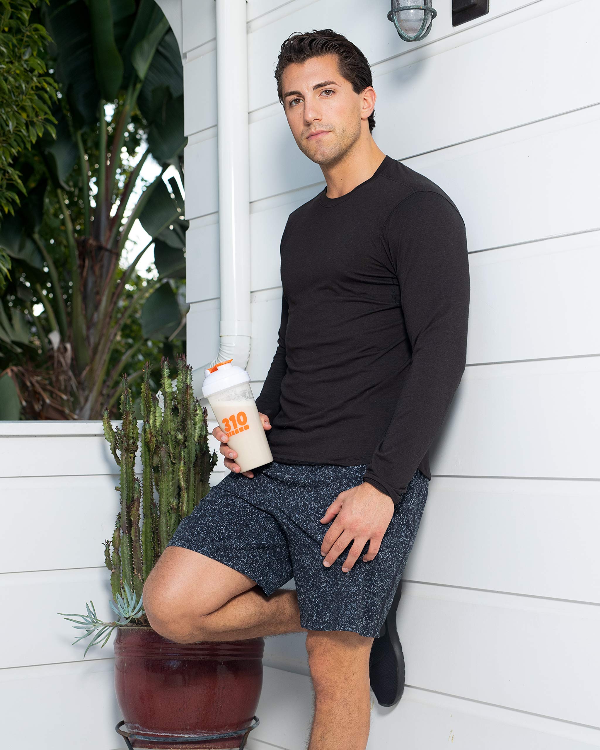 310 Nutrition Protein Shaker Bottle Meal Replacement Blender Cup For Mixing Protein Powders, Lemonade Mix, And Pre Workout (Clea