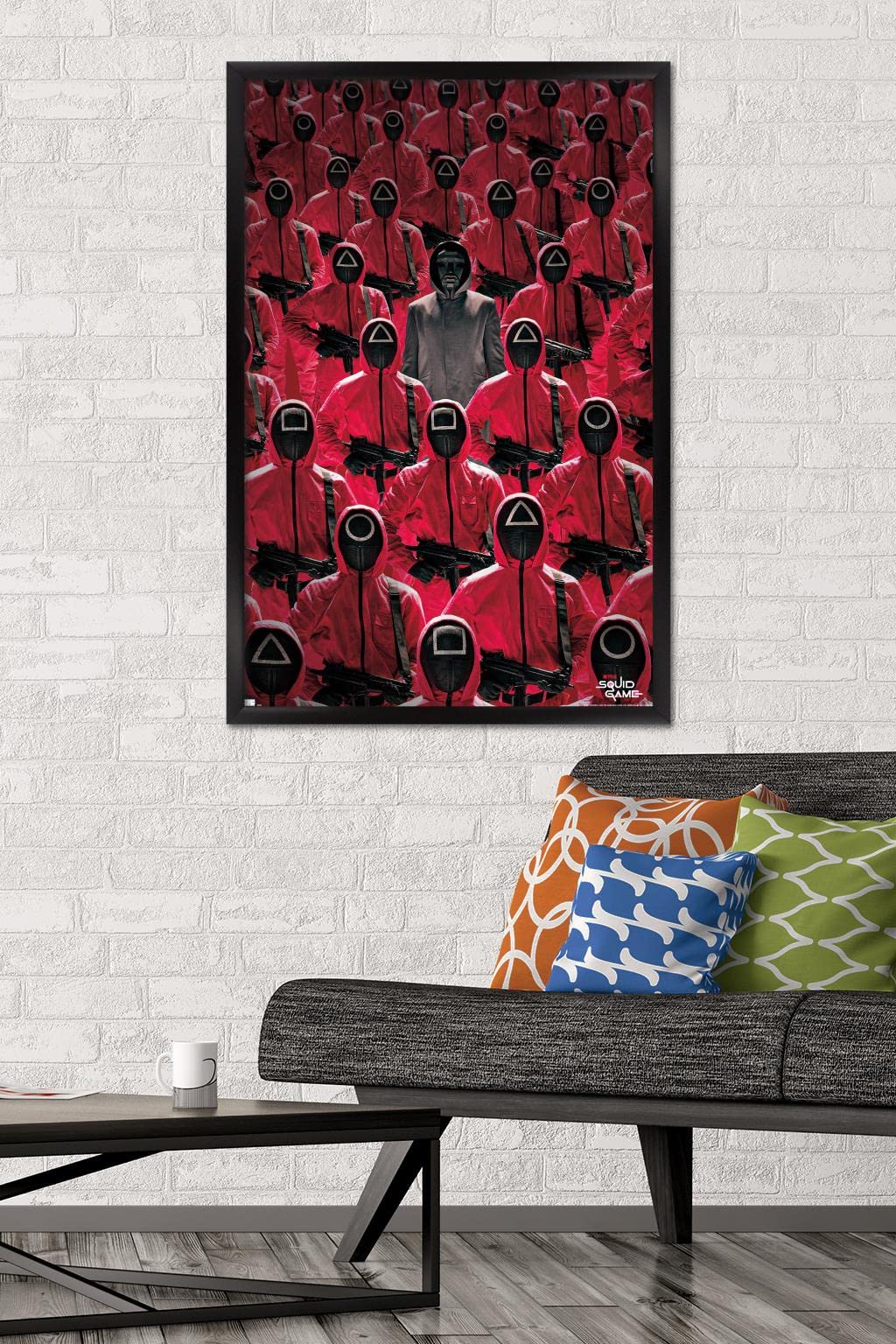 Trends International Netflix Squid Game - Key Art Wall Poster, 22.375'' X 34'', Black Framed Version