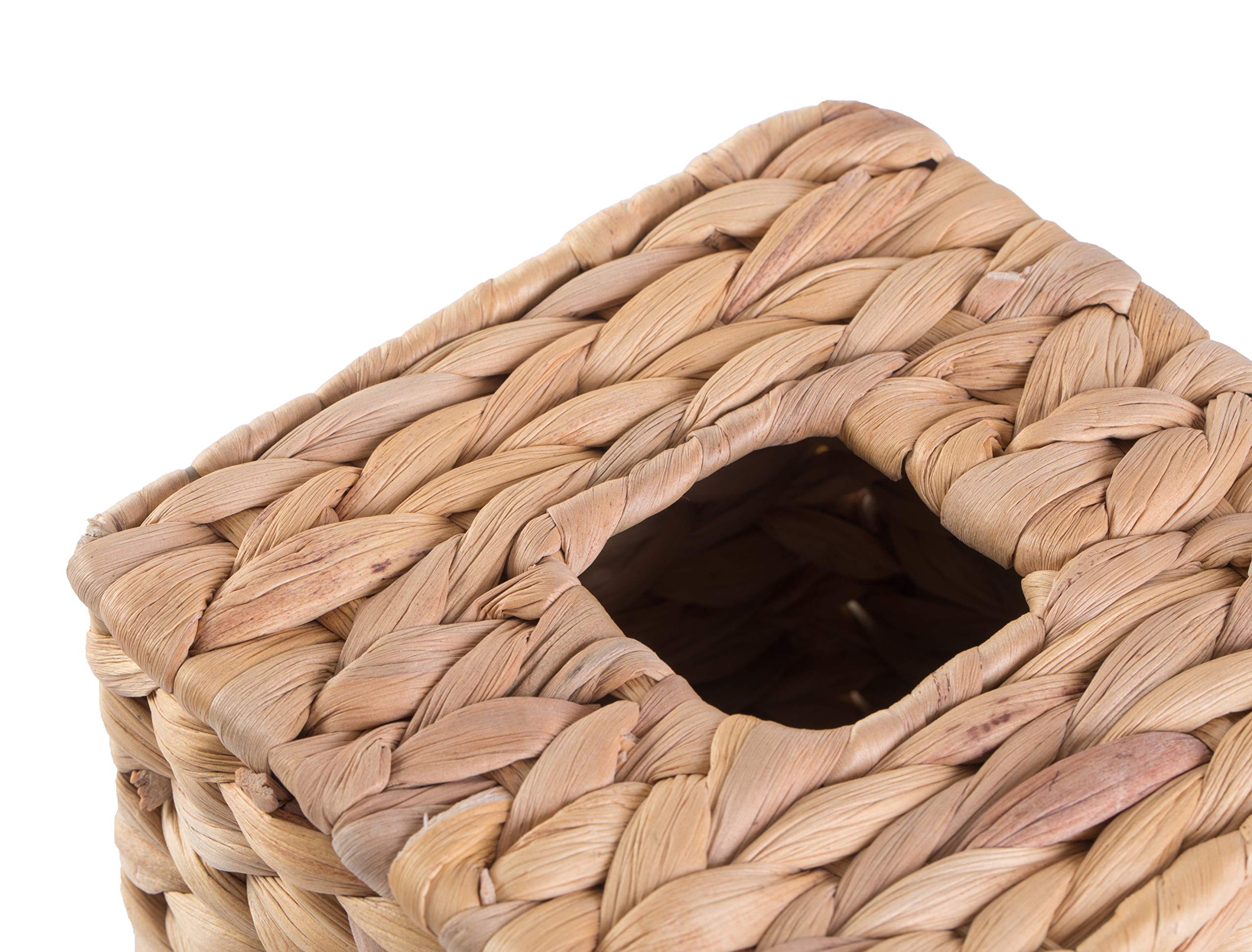 Vintiquewise Water Hyacinth Wicker Tissue Box Cover (Square)