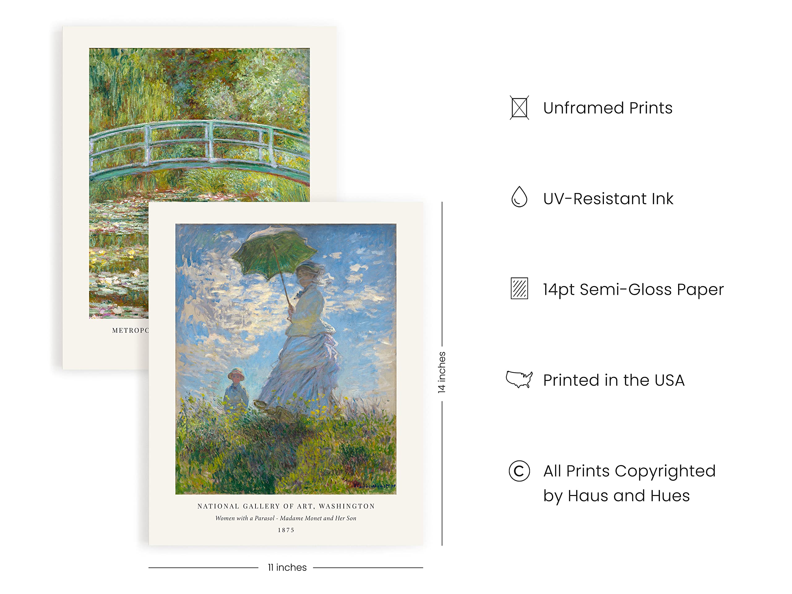 Haus And Hues Claude Monet Artwork Fine Art Paintings Set Of 4 Water Lilies Claude Monet Monet Poster Famous Art Prints Famous P