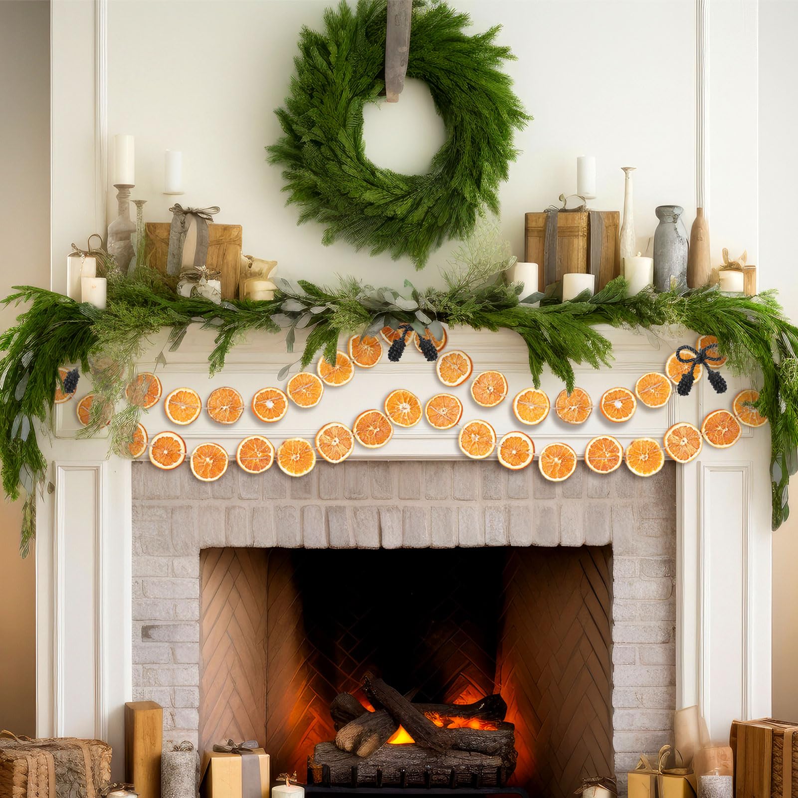 Shappy 12 Pieces Christmas Garland Ties for Banister Christmas Decorative Reusable Flexible Twist Ties for Garland Staircase Hom