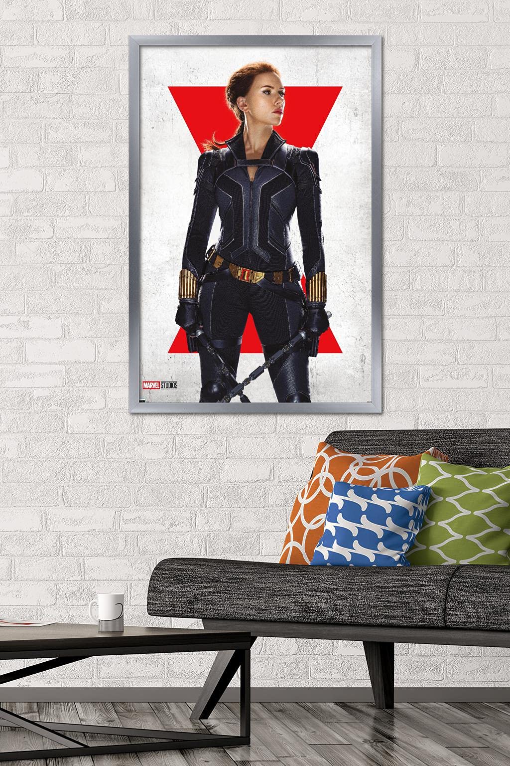 Trends International Marvel Black Widow - Black Widow One Sheet Wall Poster, 22.37'' X 34.00'', Silver Framed Version