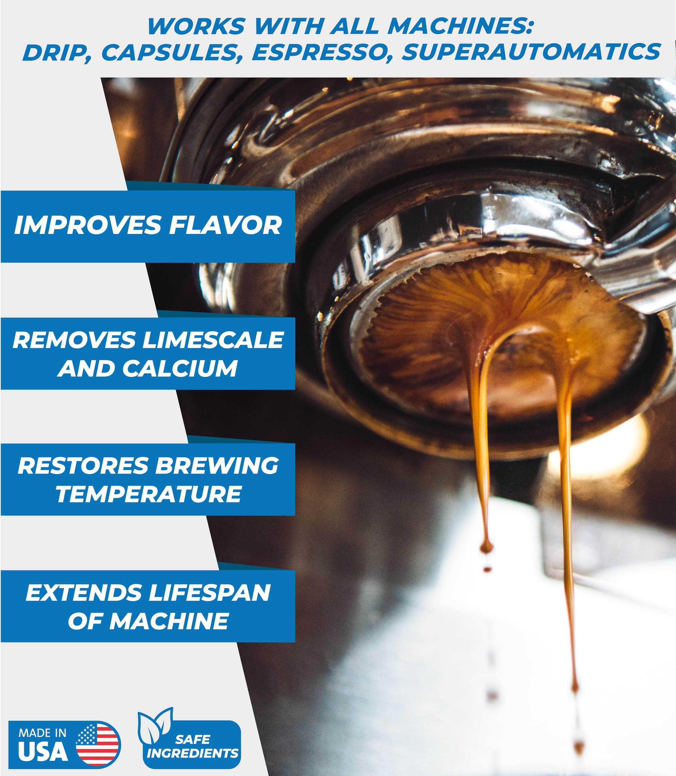 Descaling Solution (4 Uses) Universal Coffee Machine Descaler For Keurig Coffee Machines, Descaler For Nespresso Coffee Machine