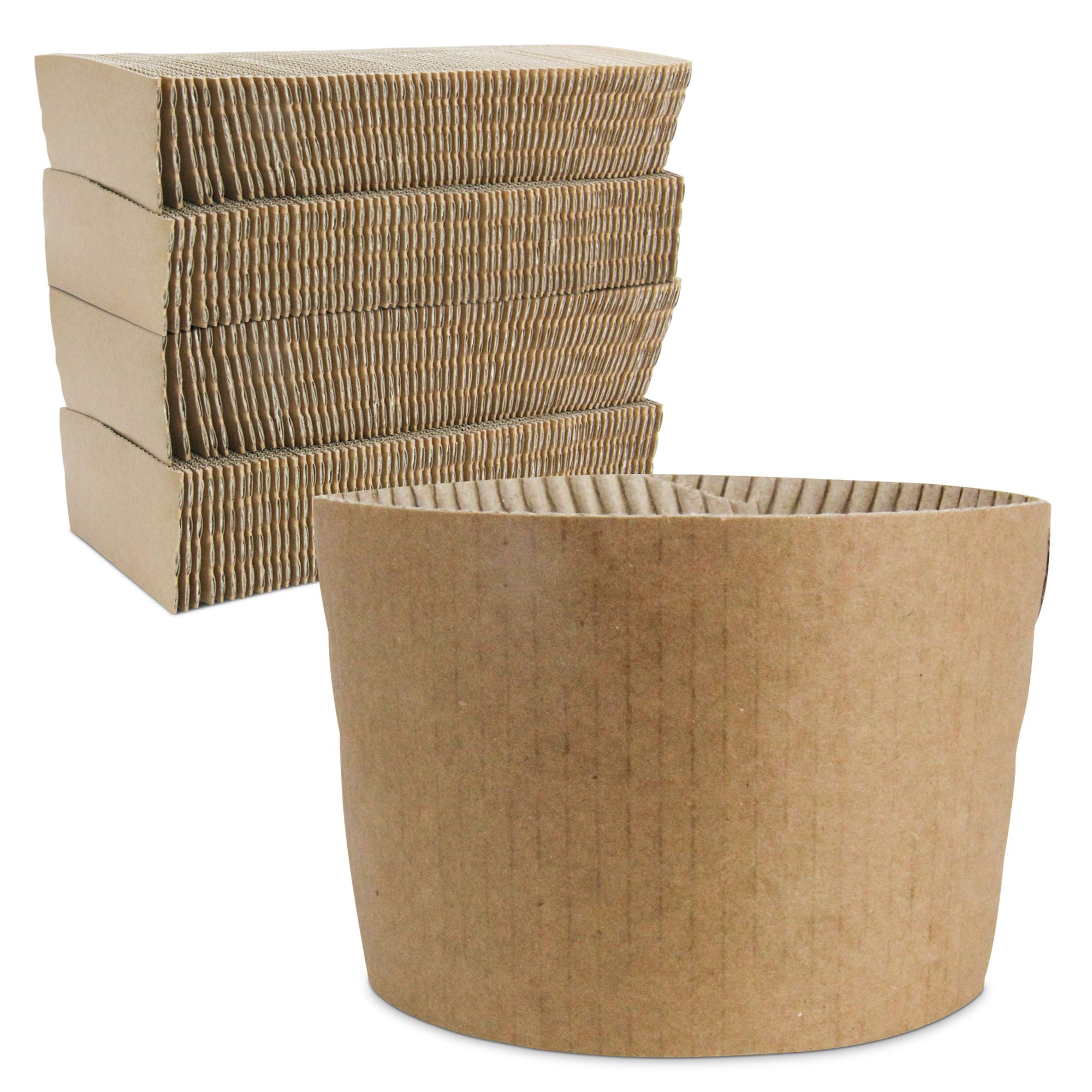 Fmp Brands [1000 Pack] Kraft Coffee Cup Sleeves Disposable For Hot Drinks, Durable Corrugated Cardboard Cup Sleeves For 12-24 Oz