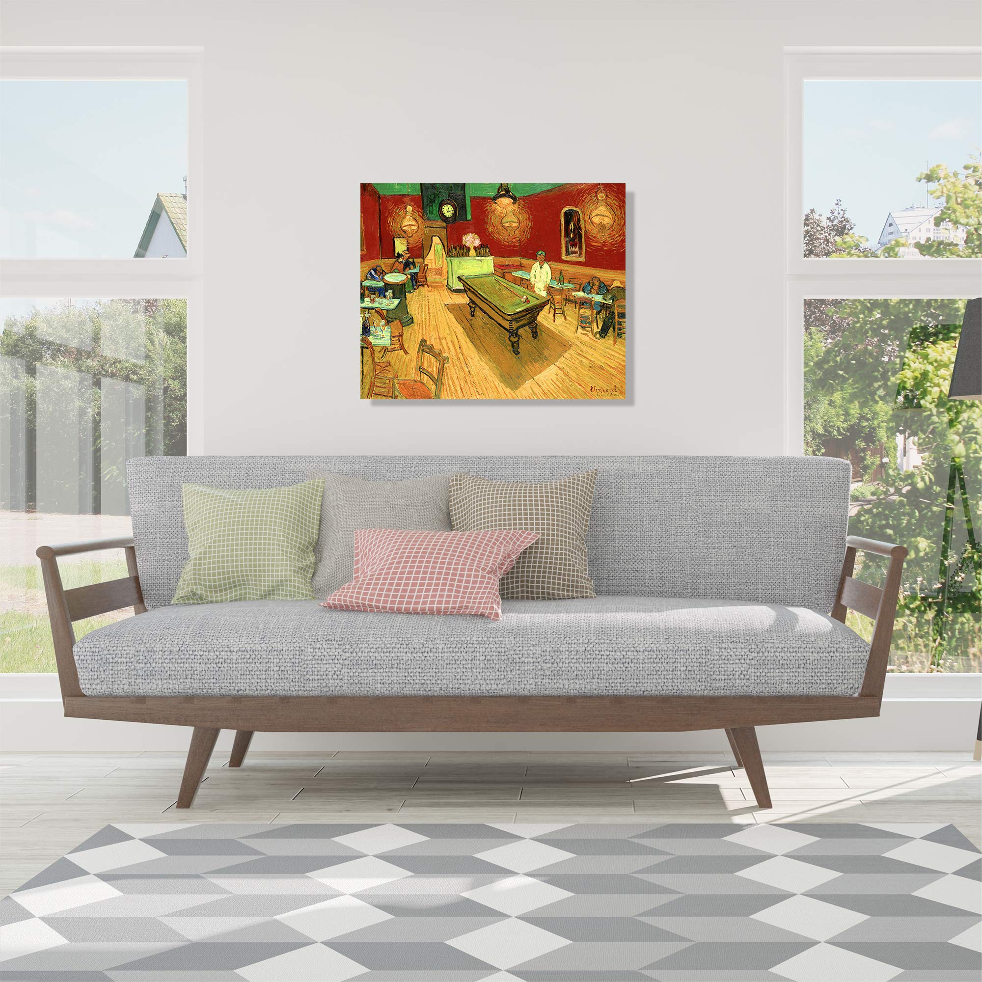 A&T ARTWORK The Night Cafe in The Place Lamartine in Arles by Vincent Van Gogh. The World Classic Art Reproductions  Giclee Canvas Prints Wall Art for Home Decor 24x30 inches