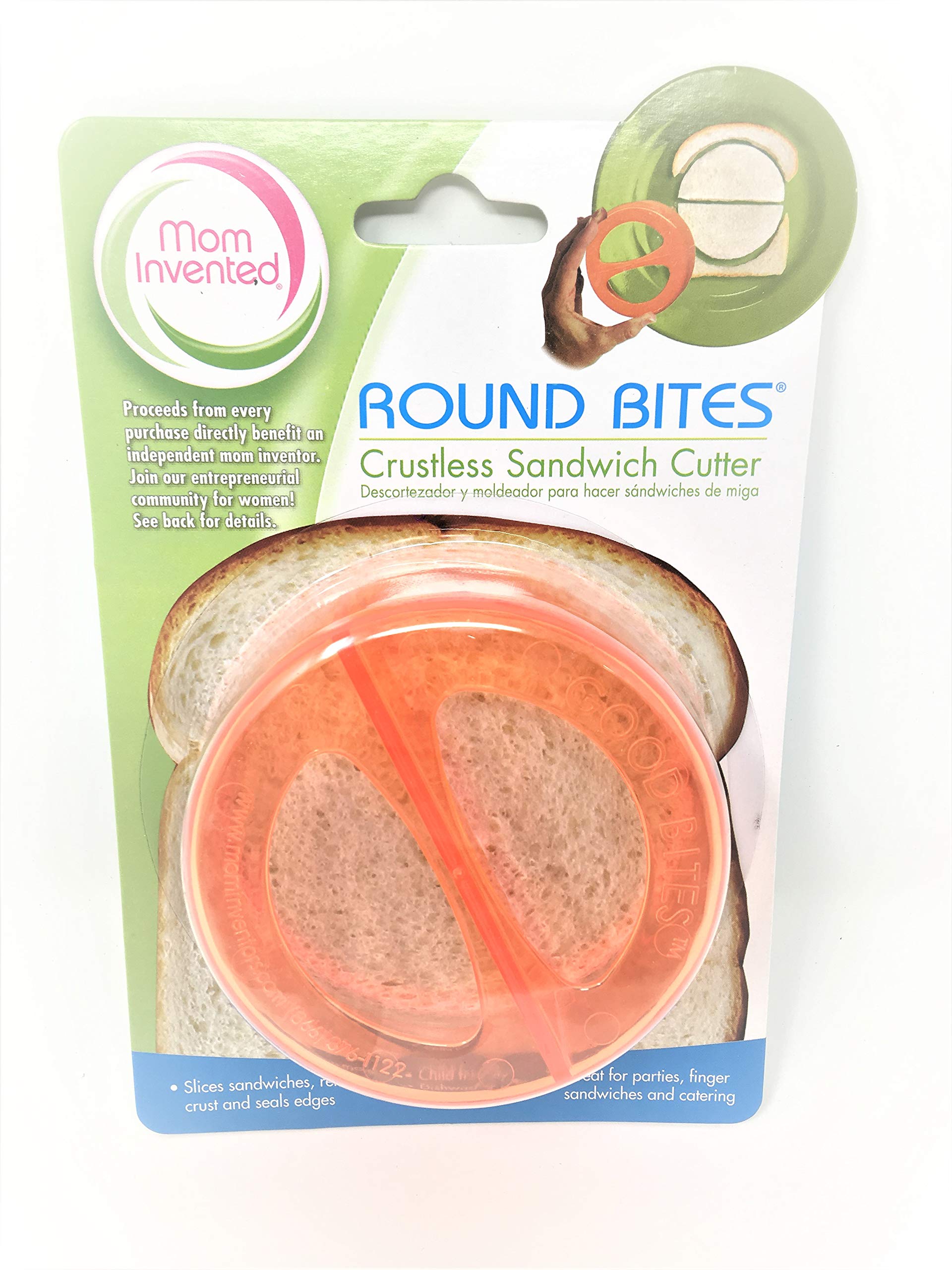 Sandwich Cutters Round Bites Translucent In Orange