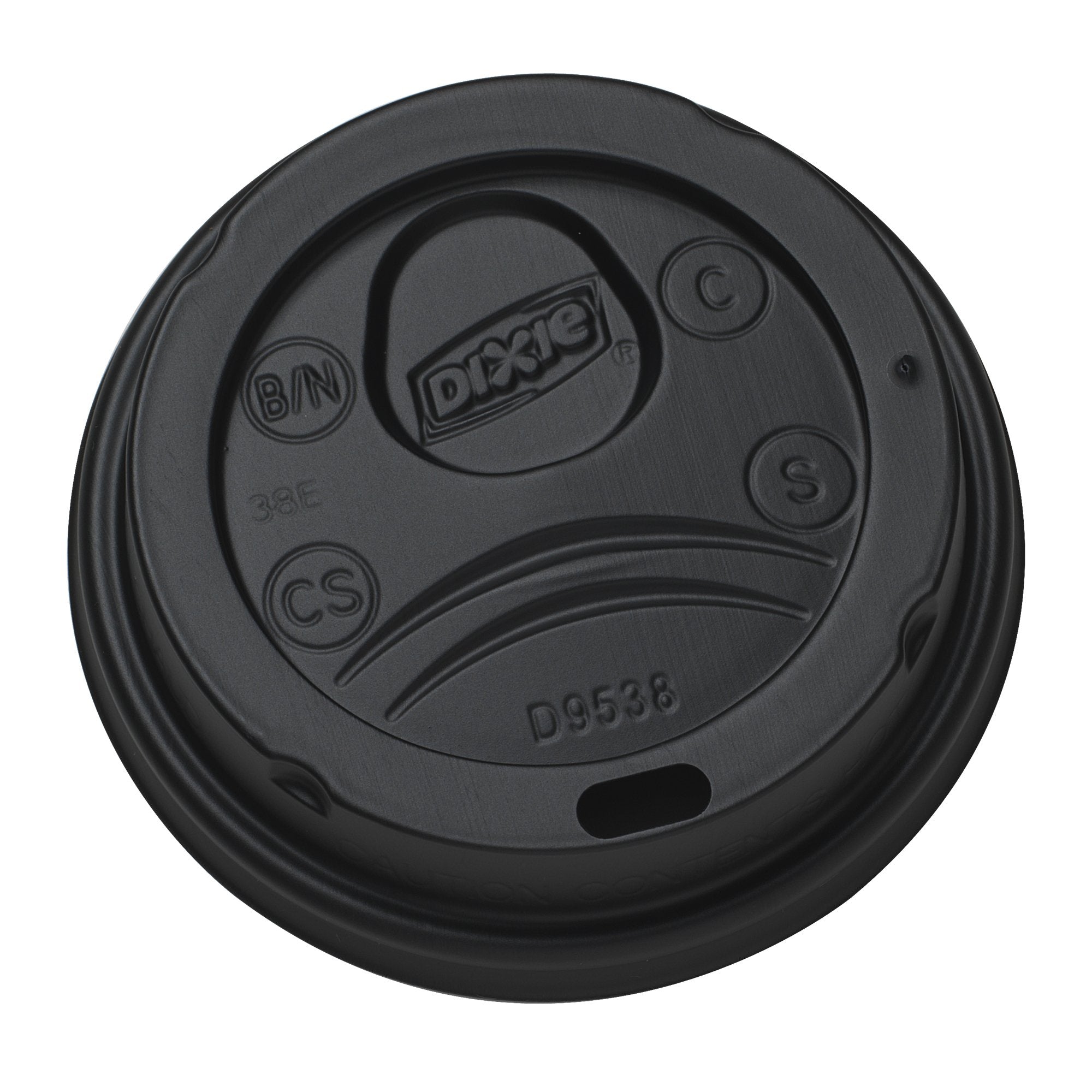 Georgia-Pacific Dixie 8 Oz. Dome Hot Coffee Cup Lids By Pro , Black, Dl9538B, 1,000 Count (100 Lids Per Sleeve, 10 Sleeves Per C