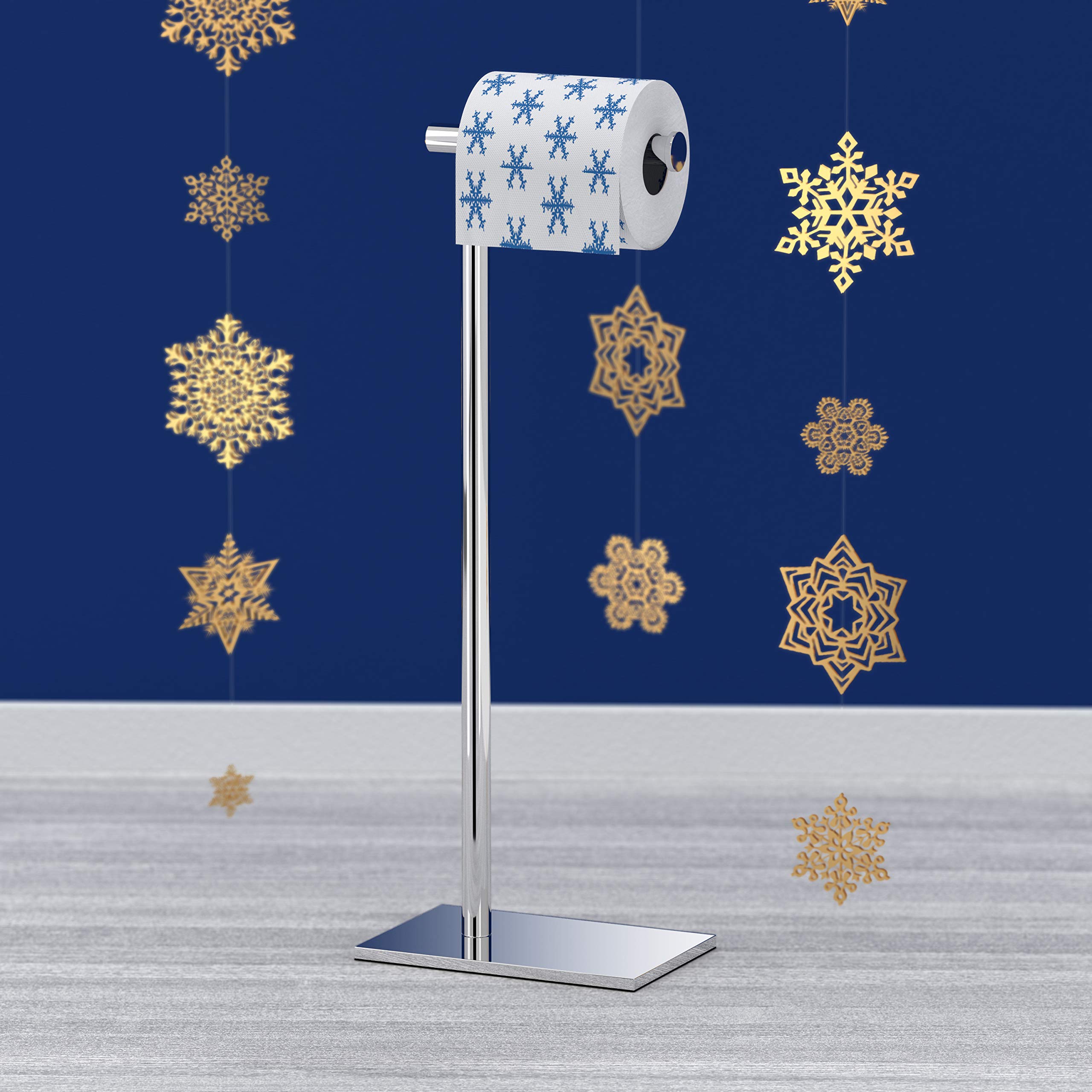 Modern Square Base Tissue Holder Stand, 2125, In Chrome