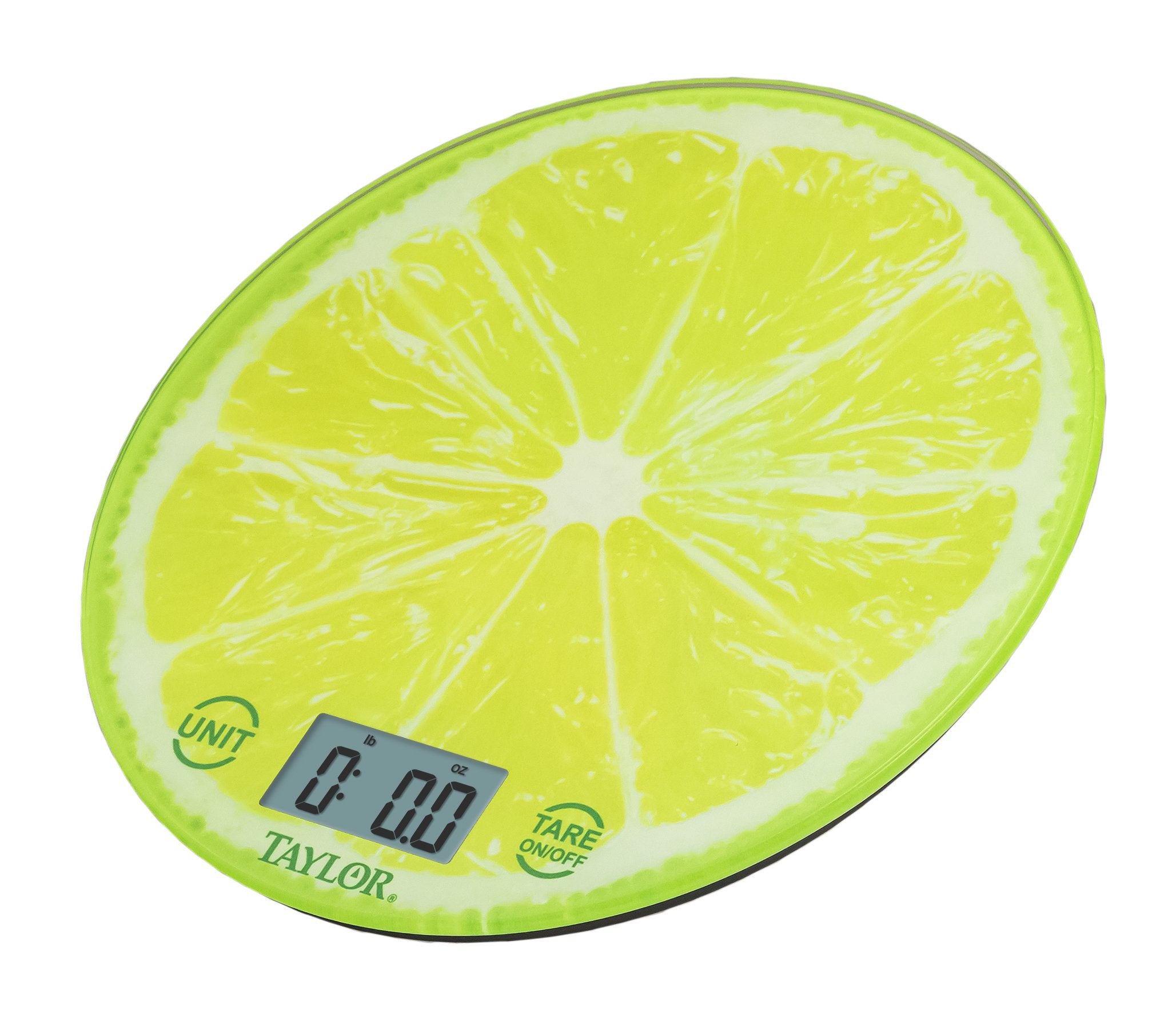 Taylor Precision Products Lime Citrus Glass Kitchen Scale, Green