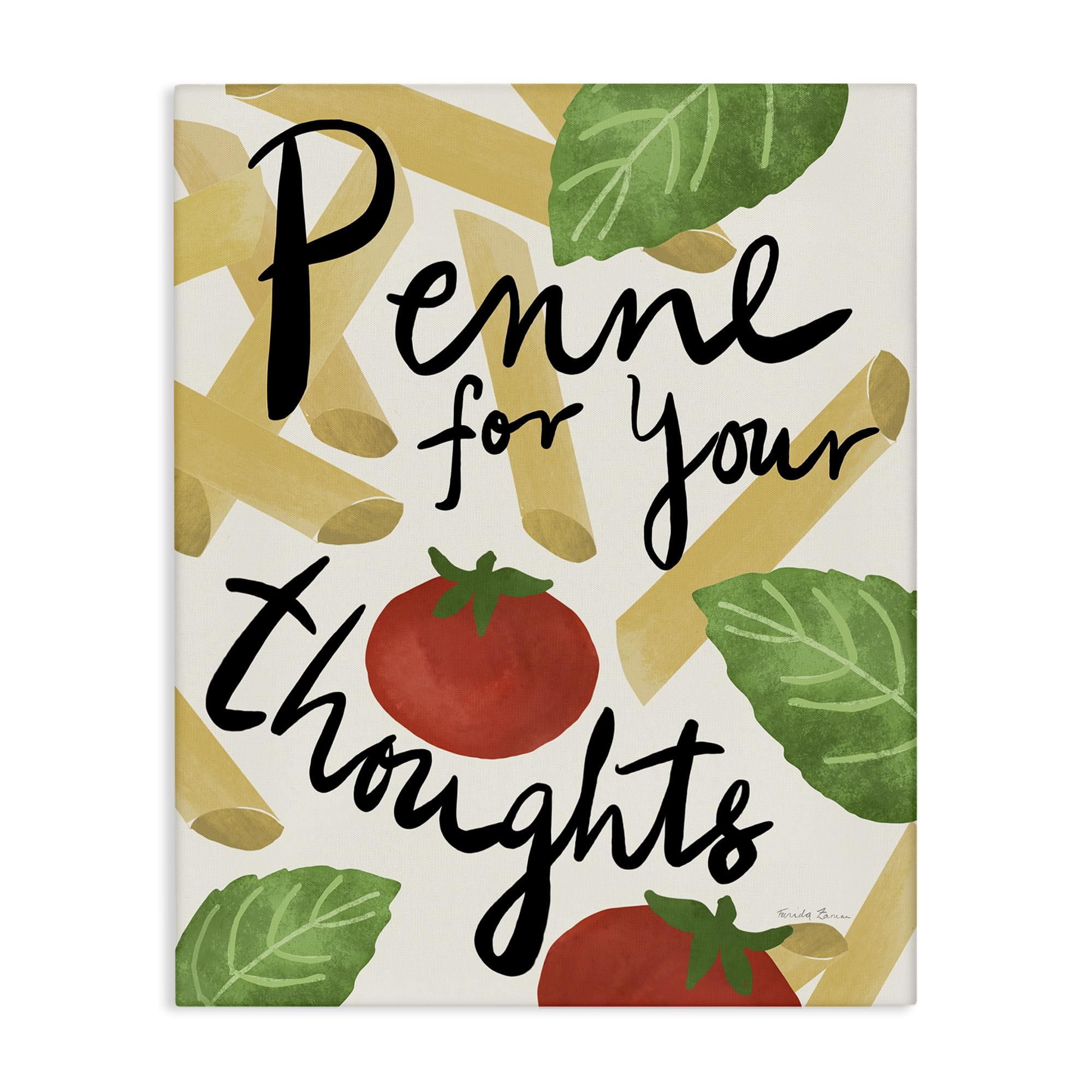 Stupell Industries Penne For Your Thoughts Canvas Wall Art Design by Farida Zaman