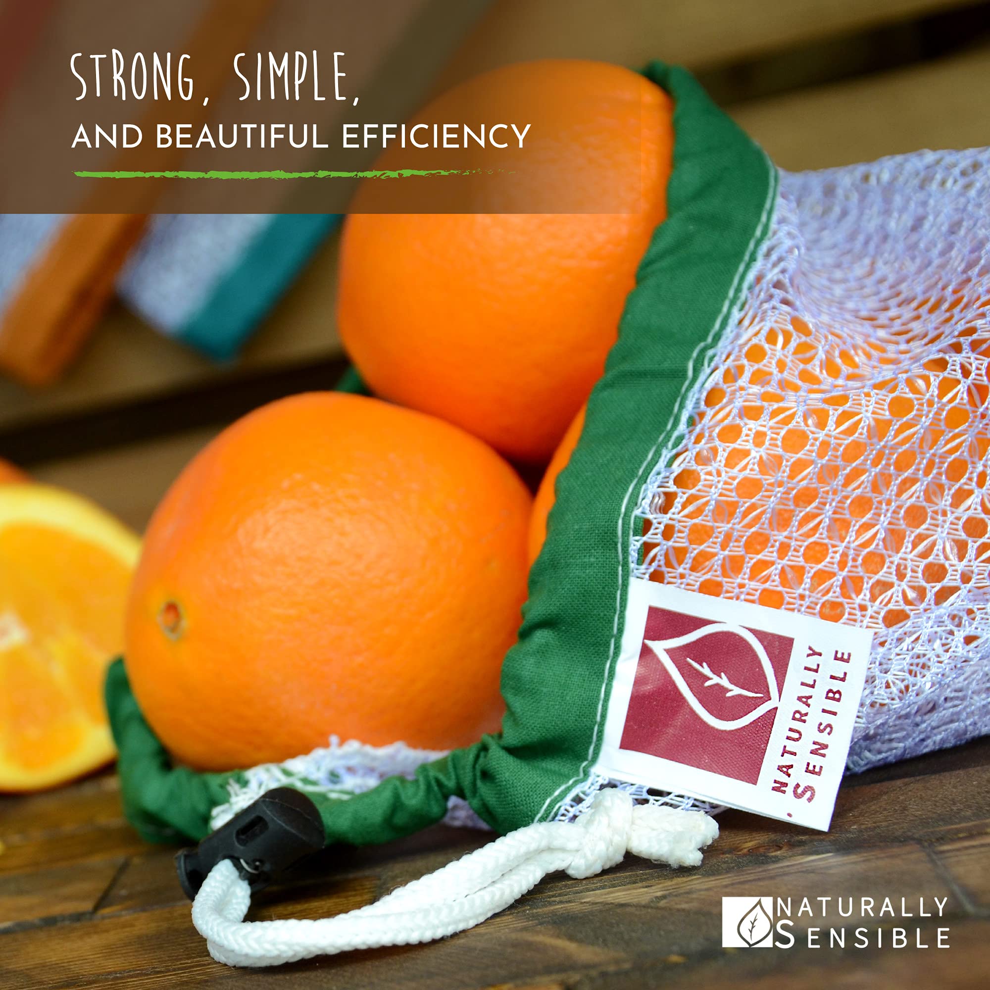 Naturally Sensible The Original Eco Friendly See Through Washable And Reusable Produce Bags - Soft Premium Lightweight Nylon Mes