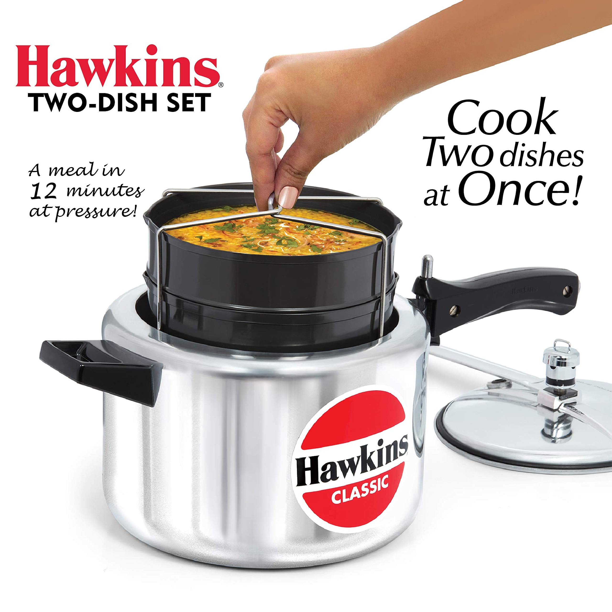 HAWKINS ADS5 Pressure Cooker Dish Set, 2, Black