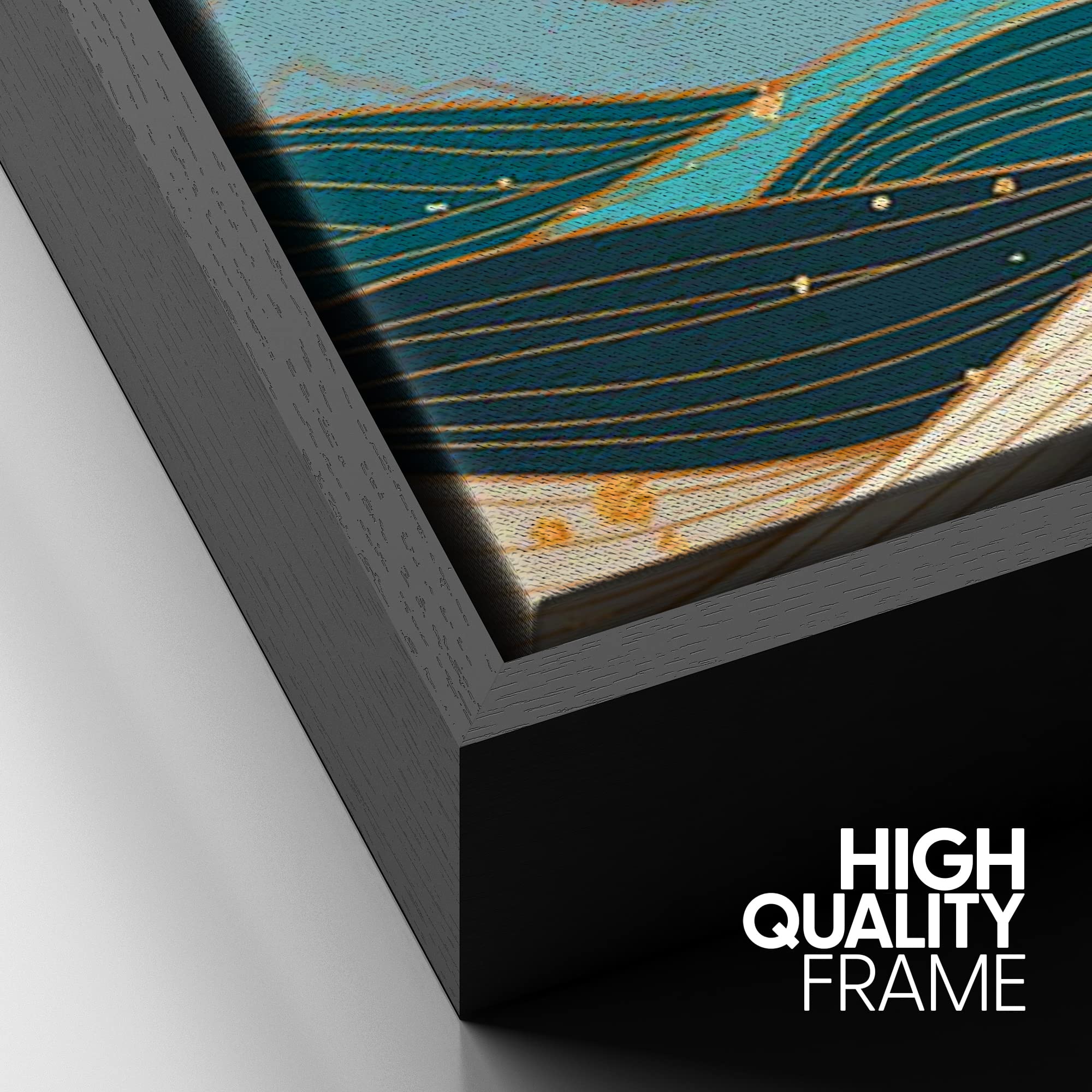 Signford Framed Canvas Print Wall Art Geometric Marble Pastel Mountain Range Sky Nature Wilderness Illustrations Modern Art Zen