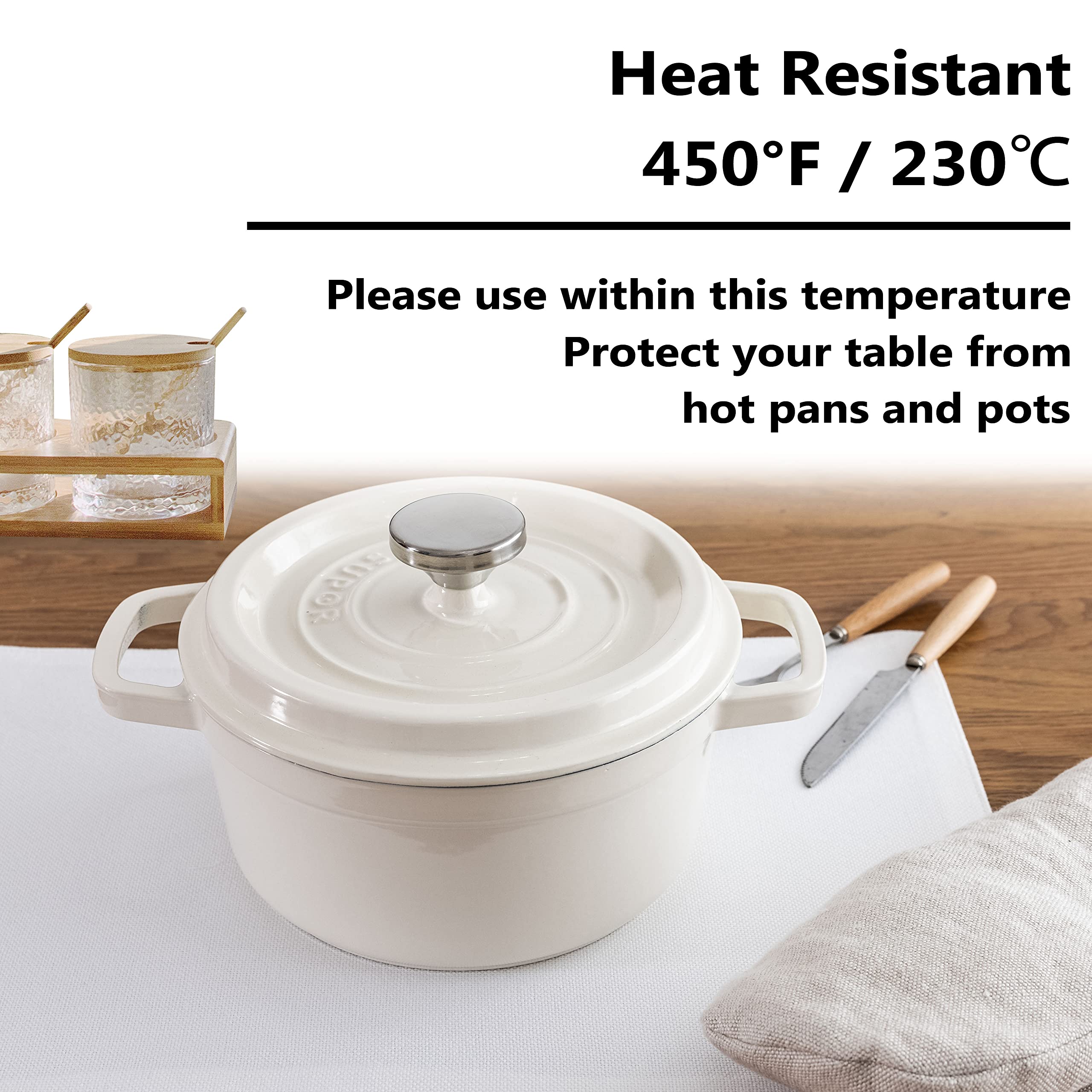 Home Brilliant White Placemats Set Of 8 Cloth Placemat Decorations Heat Resistant Washable Place Mats Set Of 4 For Wedding Birth