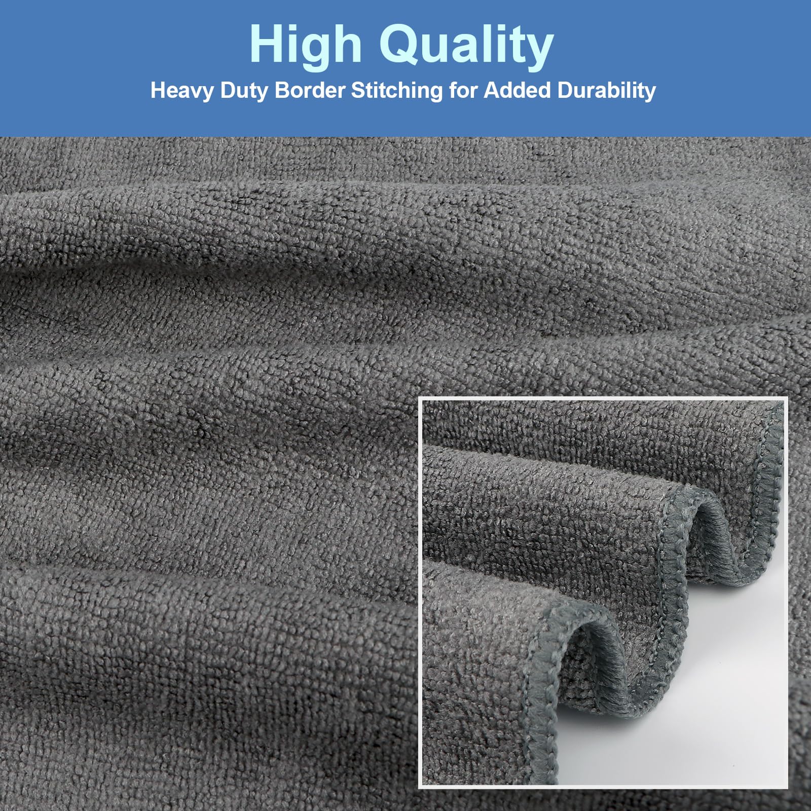Unimade 24 Pack Gym Towels Set - Highly Absorbent And Quick Drying Microfiber Salon Towel, Premium Hand Cloths For Bathroom, Gym