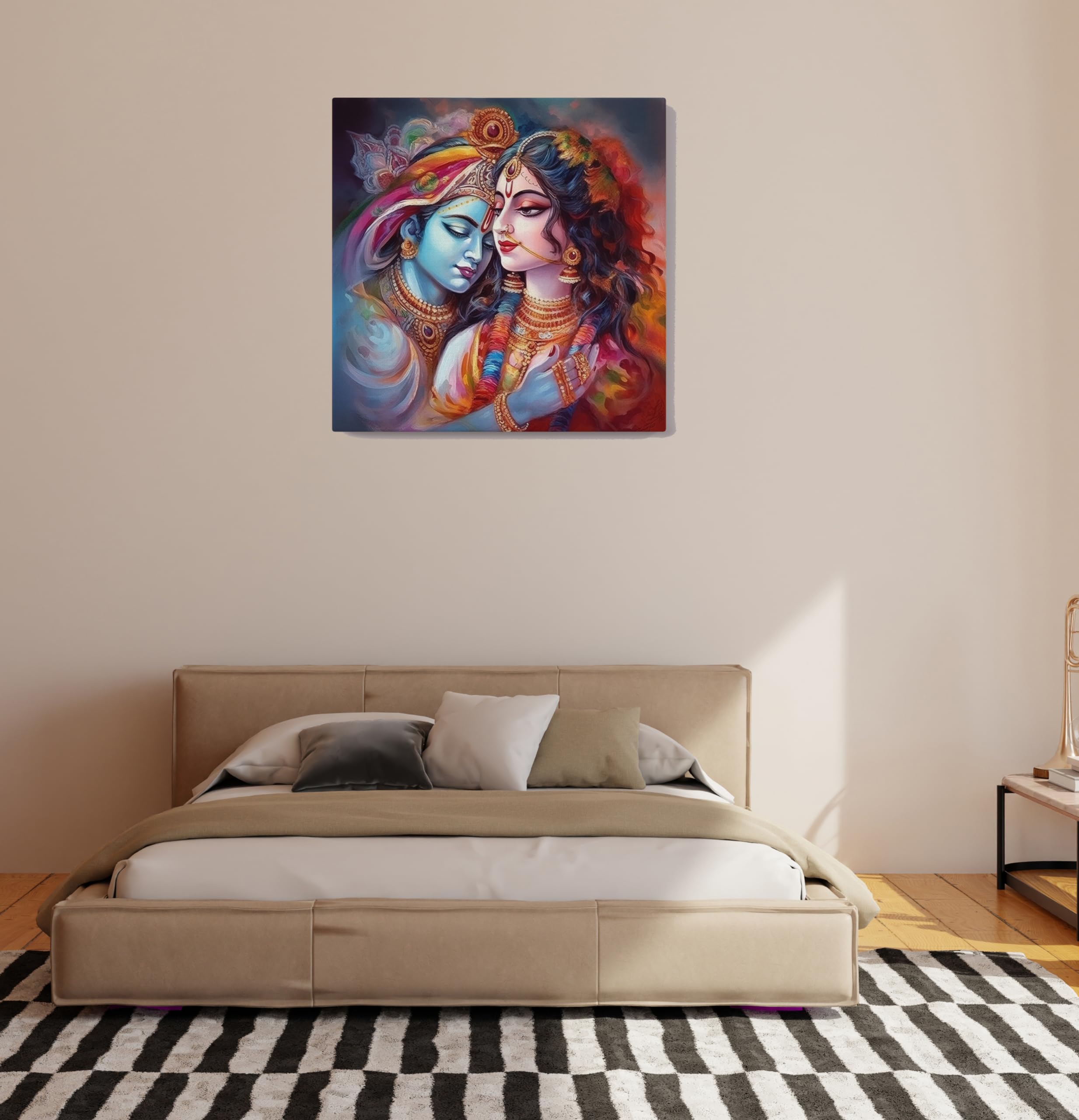SCPmarts Radha Krishna Canvas Painting Radha Krishna Wall Decoration Abstract Painting Wall art Radha Krishna Painting Home Deoc