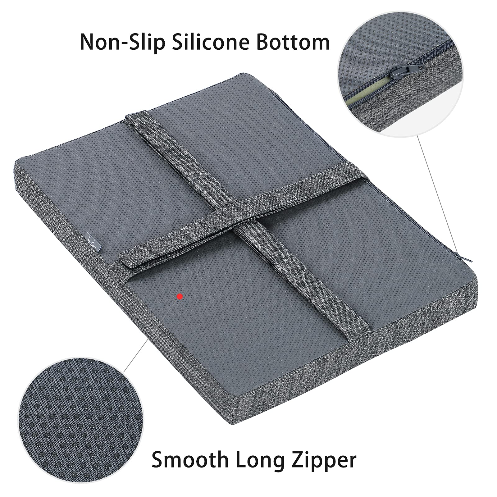 Baibu Rectangle Bar Stool Cushions, Non-Slip Dining Bar Stool Cushion Pads Kitchen Bench Stool Cushions With Machine Washable Co