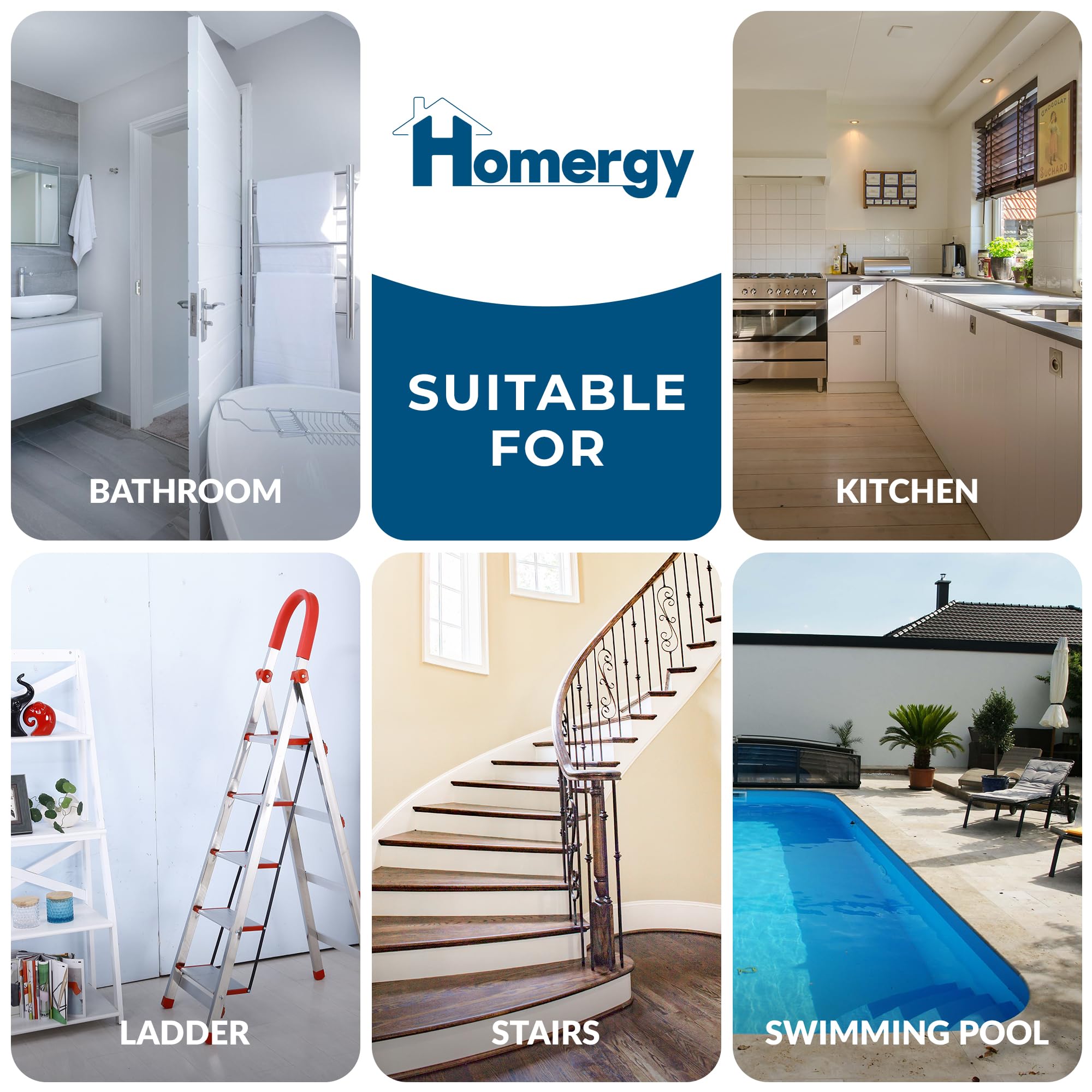 Homergy Anti Slip Shower Stickers 24 Pcs, Invisible Non-Slip Shower Strips For Adults, Premium Adhesive Bath Tub Stickers (Clear