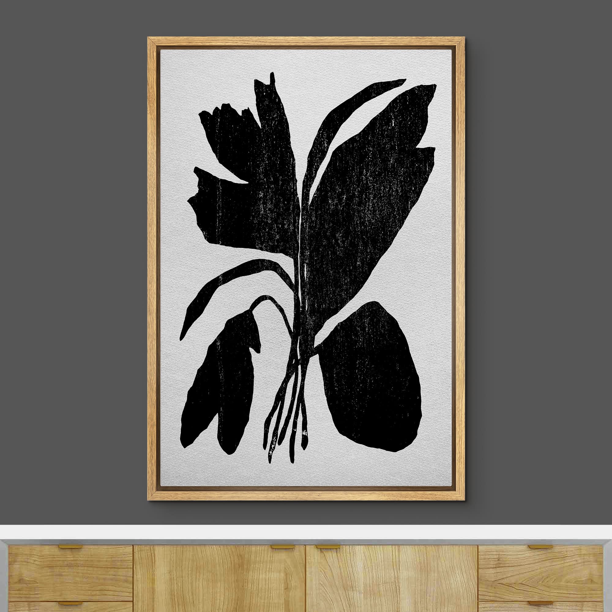 Ashbrook Framed Wall Art Print Set Black Flower Silhouette Display Floral Botanical Photography Modern Rustic Scenic Relax/Calm