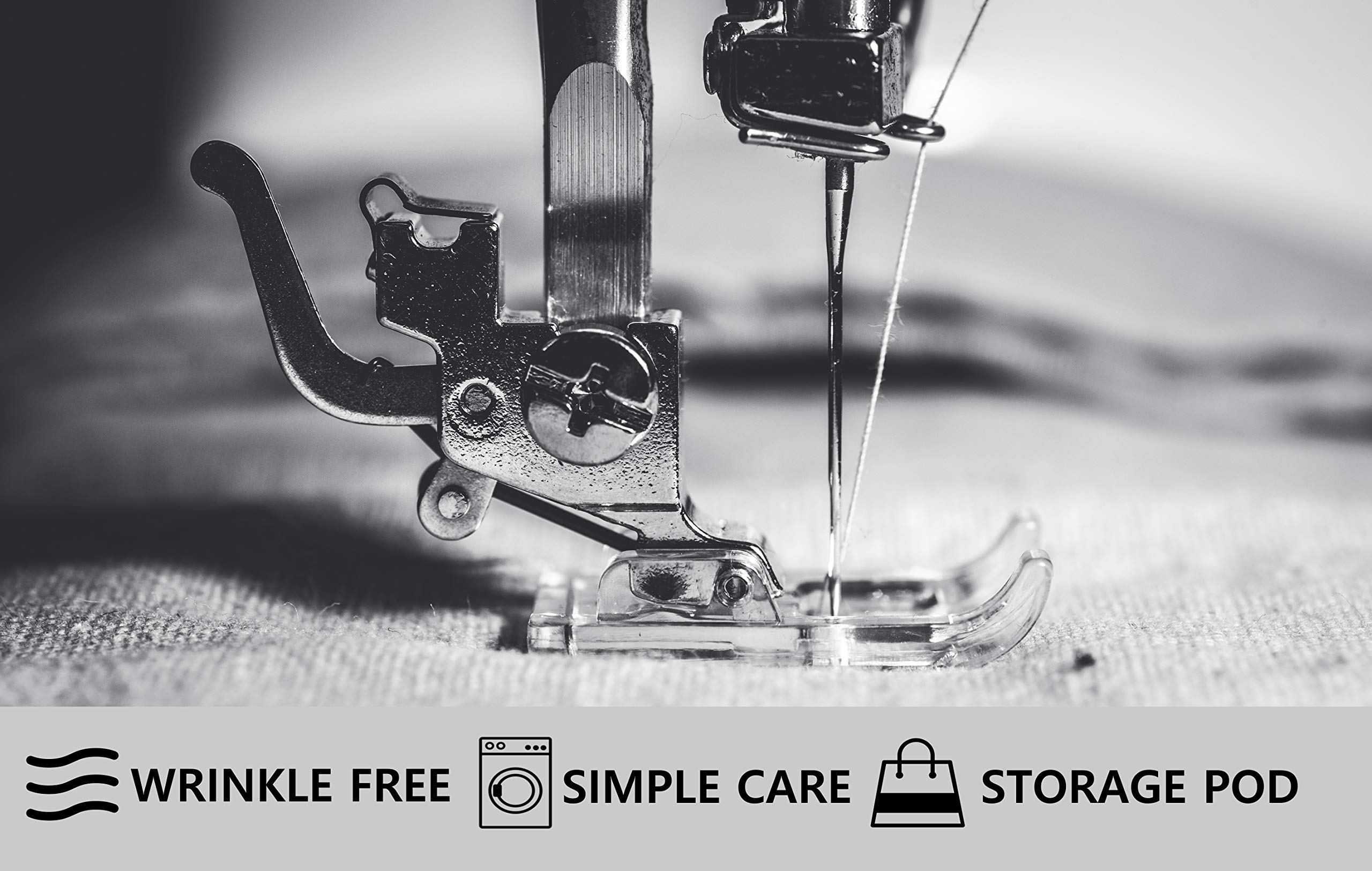 Pomp Black 70'' x 120'' Poplin Polyester Tablecloth (2 Pack) | Wrinkle + Stain Resistant Easy Care Premium Fabric | Fits 6FT or 8FT Rectangle Table