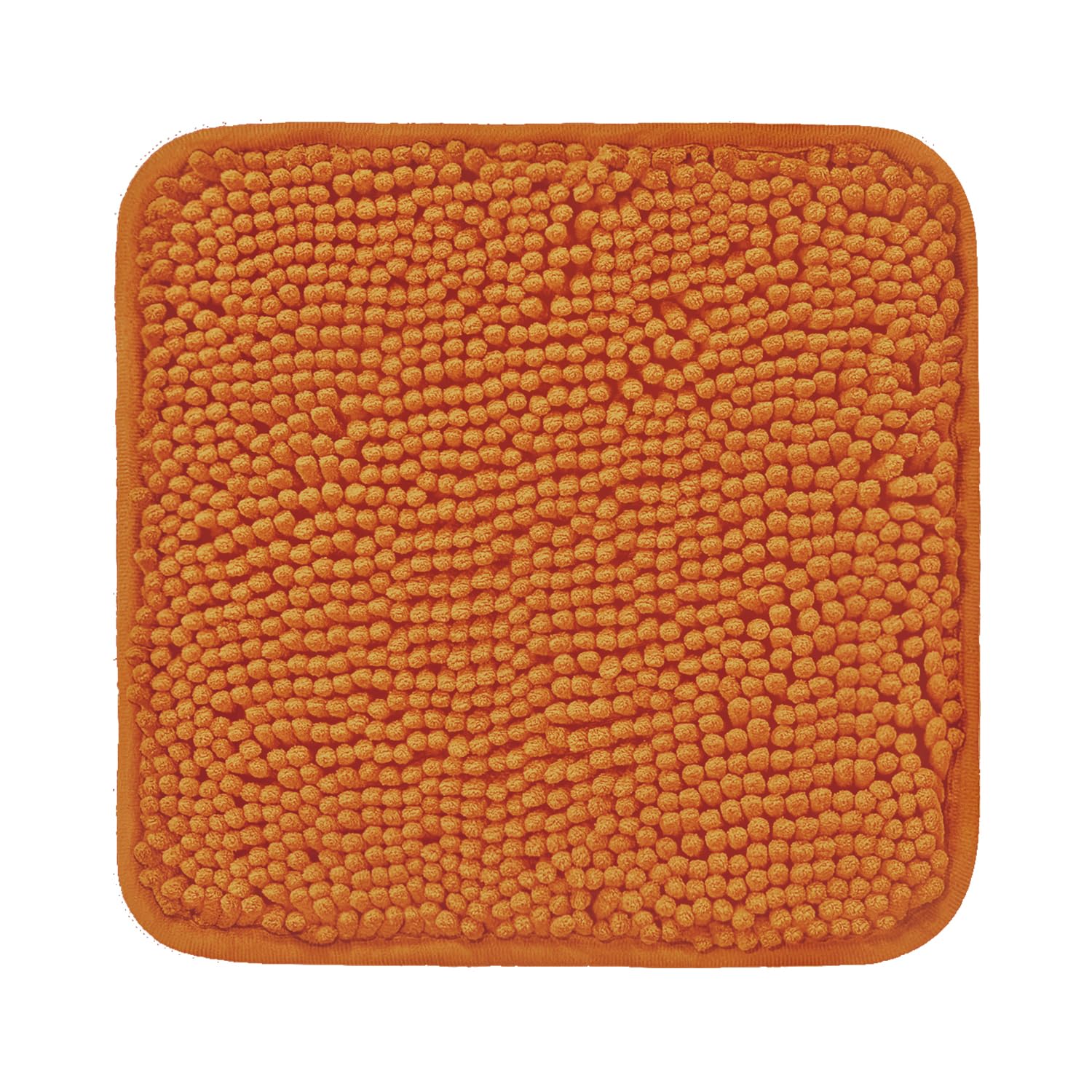 Pureswan Burnt Orange Bathroom Rugs - Absorbent And Washable Bath Mat, Non-Slip, Thick Soft Chenille Bath Rugs For Bathroom Floo