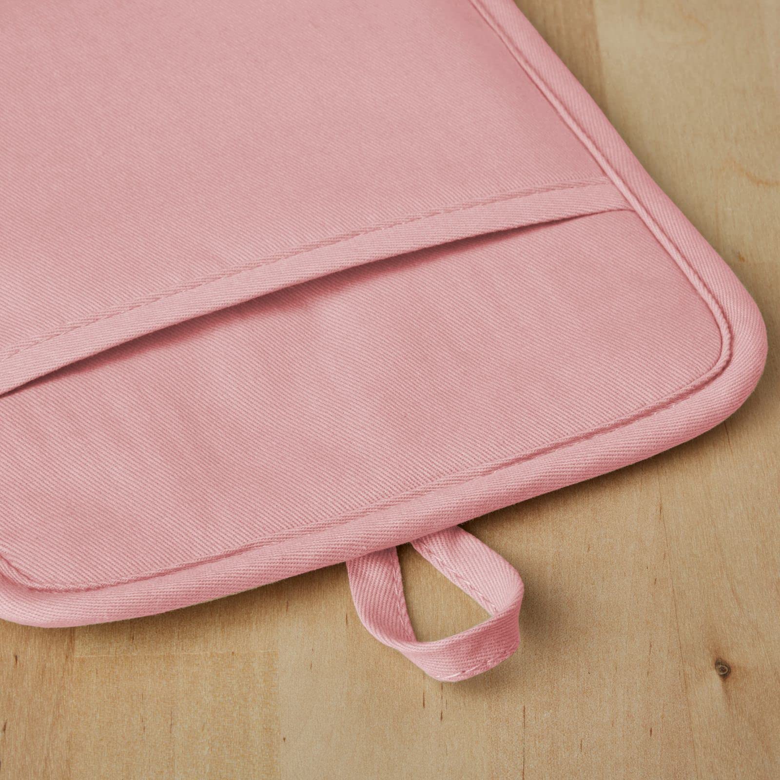 Kitchenaid Ribbed Soft Silicone Pot Holder Set, Dried Rose, 7''X9''