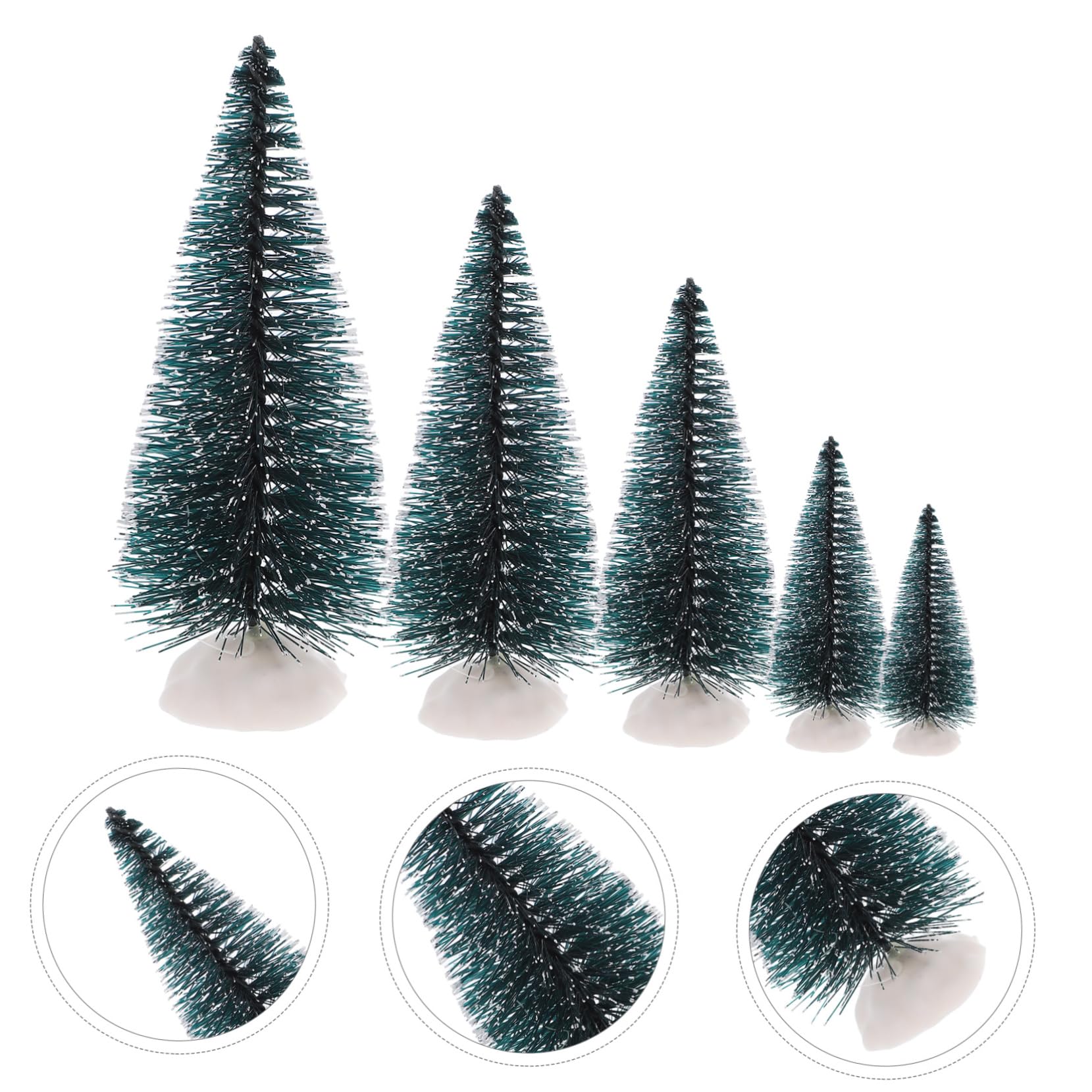 Cabilock 50pcs Miniature Christmas Tree Ornaments Artificial Xmas Tree Decoration for Tabletop Desk Home Decor for Festive Parti