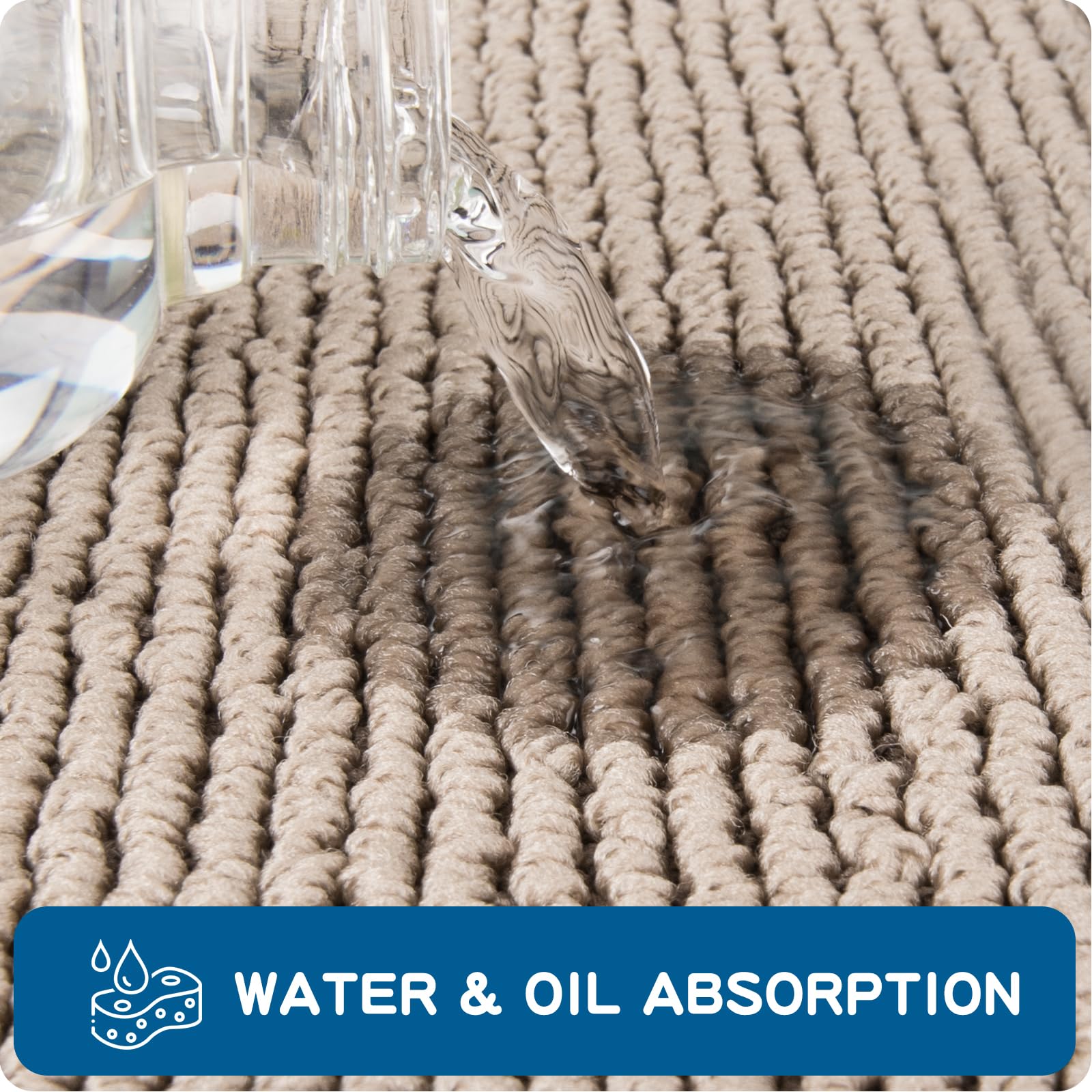 Purrugs Machine Washable Kitchen Rug Set [2 Pcs] (24'' X 36''+ 24'' X 60''), Non-Slip/Skid Kitchen Runner Rugs & Floor Mats, Sup