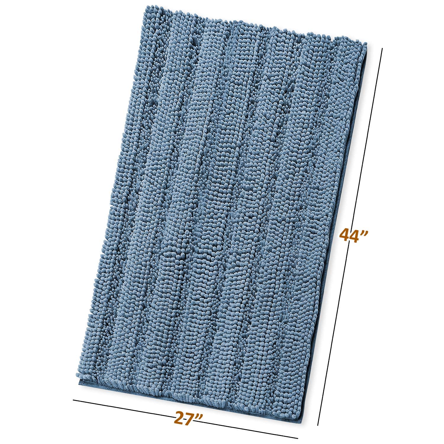Clara Clark Chenille Bathroom Rugs, Ultra Soft Plush Shaggy Bath Mats For Bathroom, Machine Washable Non Slip Backing Rubber Bat