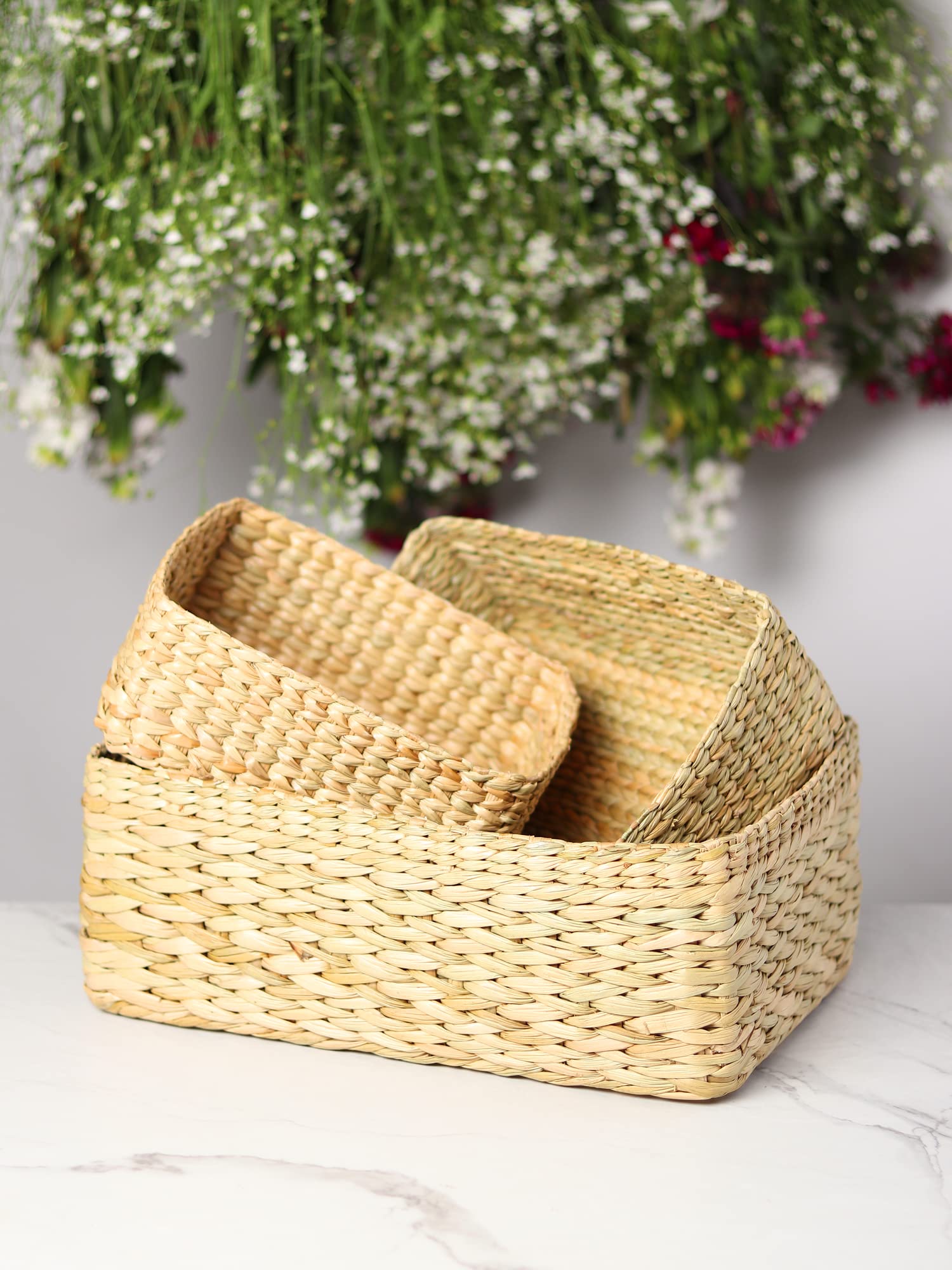 Habere IndiaAll the Cultures Fabricating India Storage Baskets | Cane or Bamboo Basket | Tray Online as Gift Hamper Basket | Wa