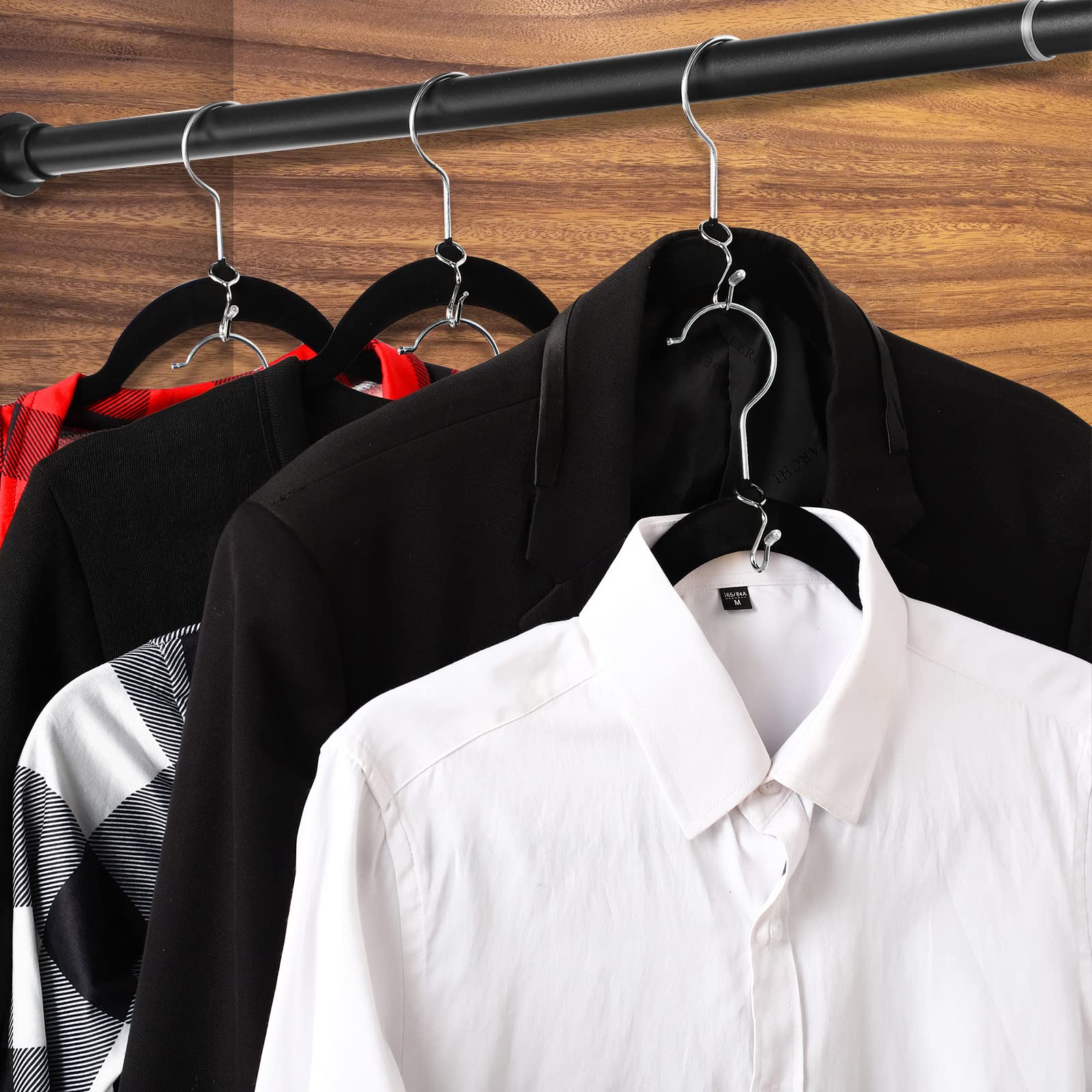 50 Pieces Clothes Hanger Connector Hooks, Metal Hanger Extender Hooks Hanger Hooks For Velvet Hangers Plastic Wooden Closet Spac