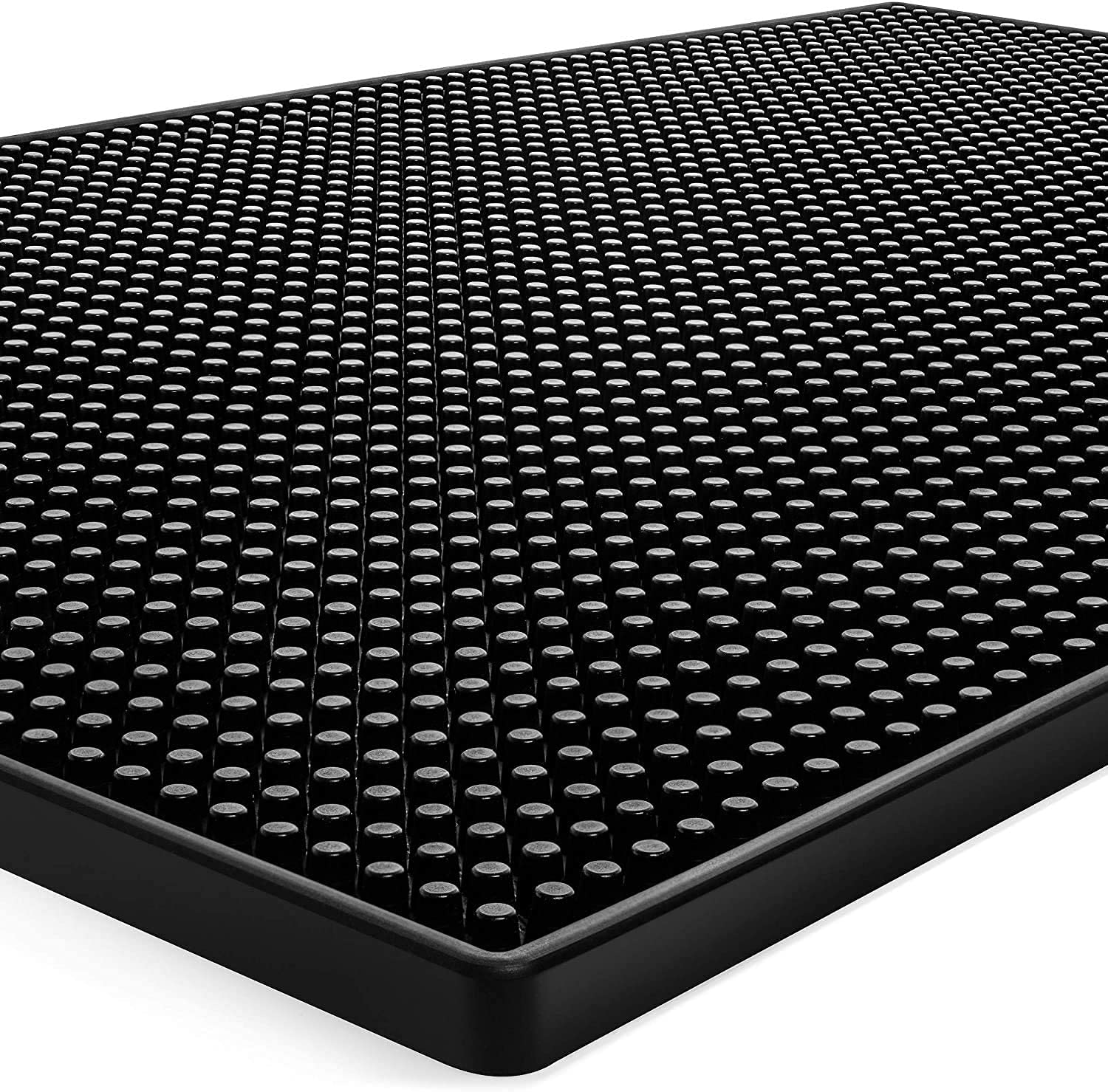 Tebery Black Mat 18 X 12 - 45.7 X 30.5Cm Rubber Bar Service Spill Mat (2 Pack)