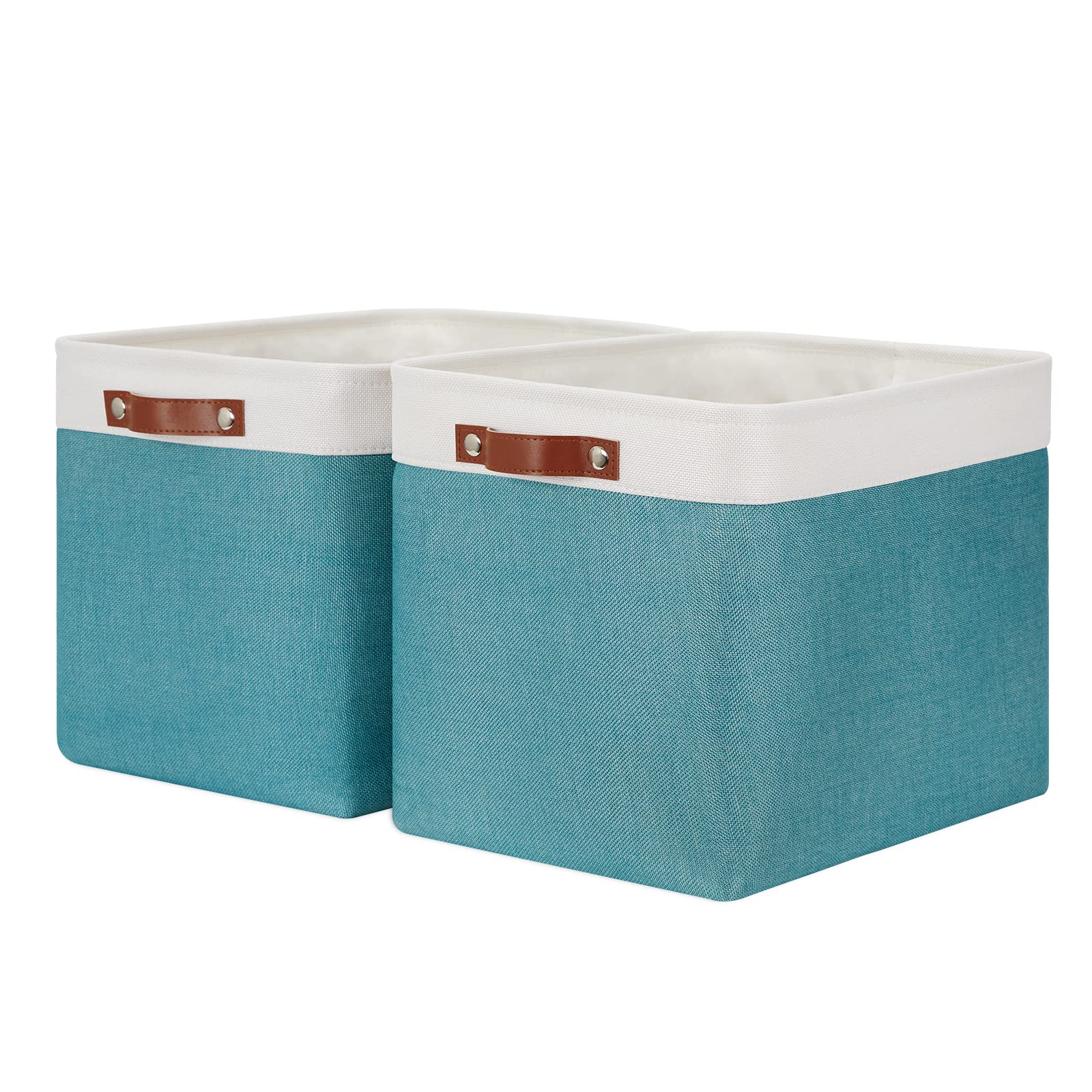 Hnzige Extra Large Fabric Storage Bin Baskets For Organizing Shelves [2 Pack] Storage Baskets For Closet 16 '' X 11.8 '' X 11.8